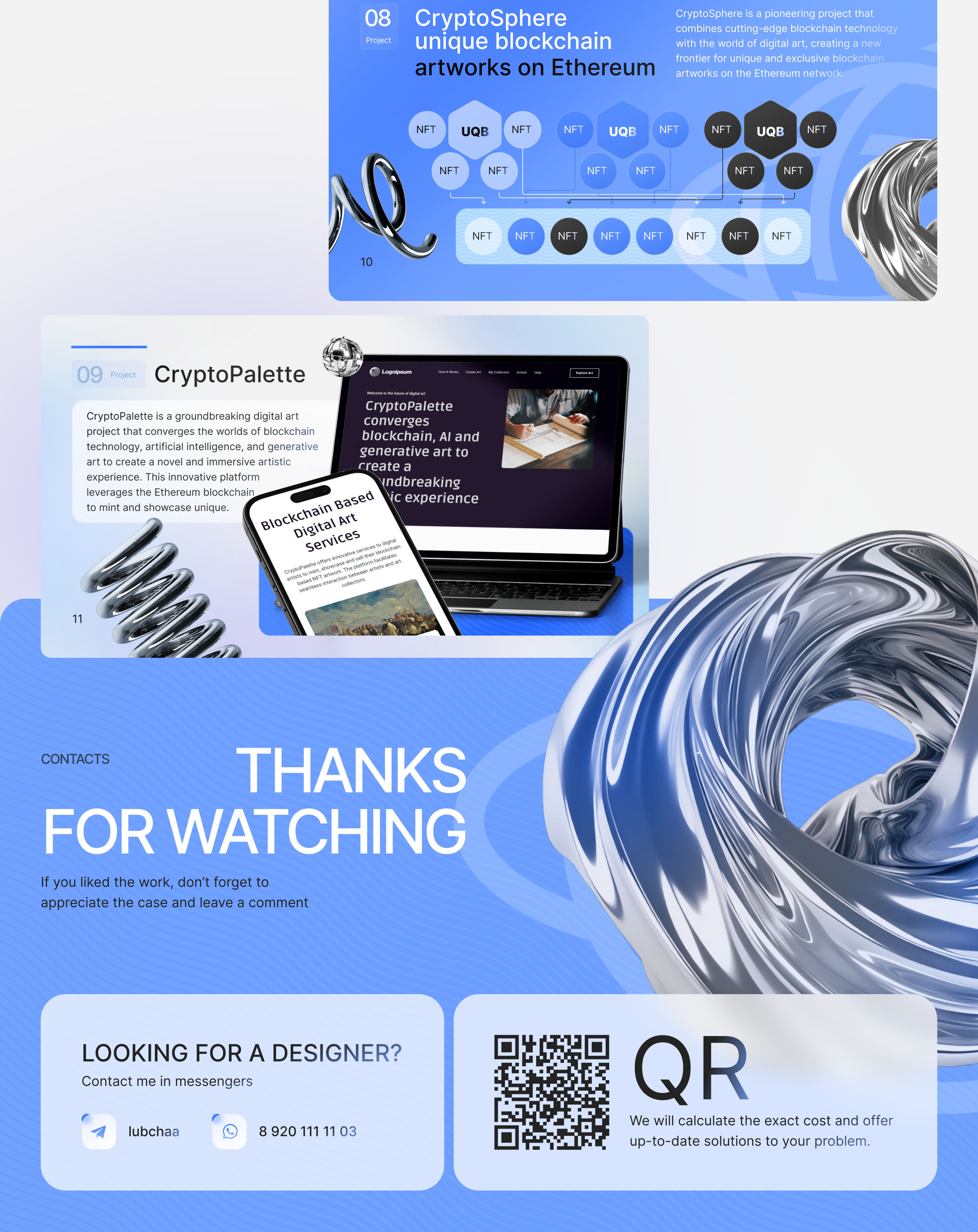 Blockchain investment presentation | Crypto pitch deck — Изображение №4 — Брендинг, Графика на Dprofile