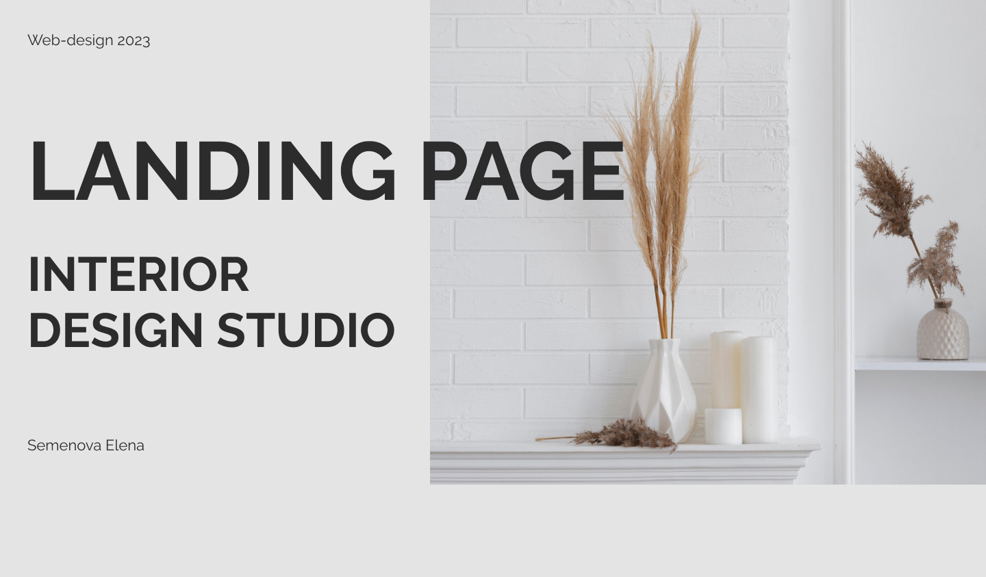Landing page | interior design studio — Изображение №1 — Интерфейсы на Dprofile