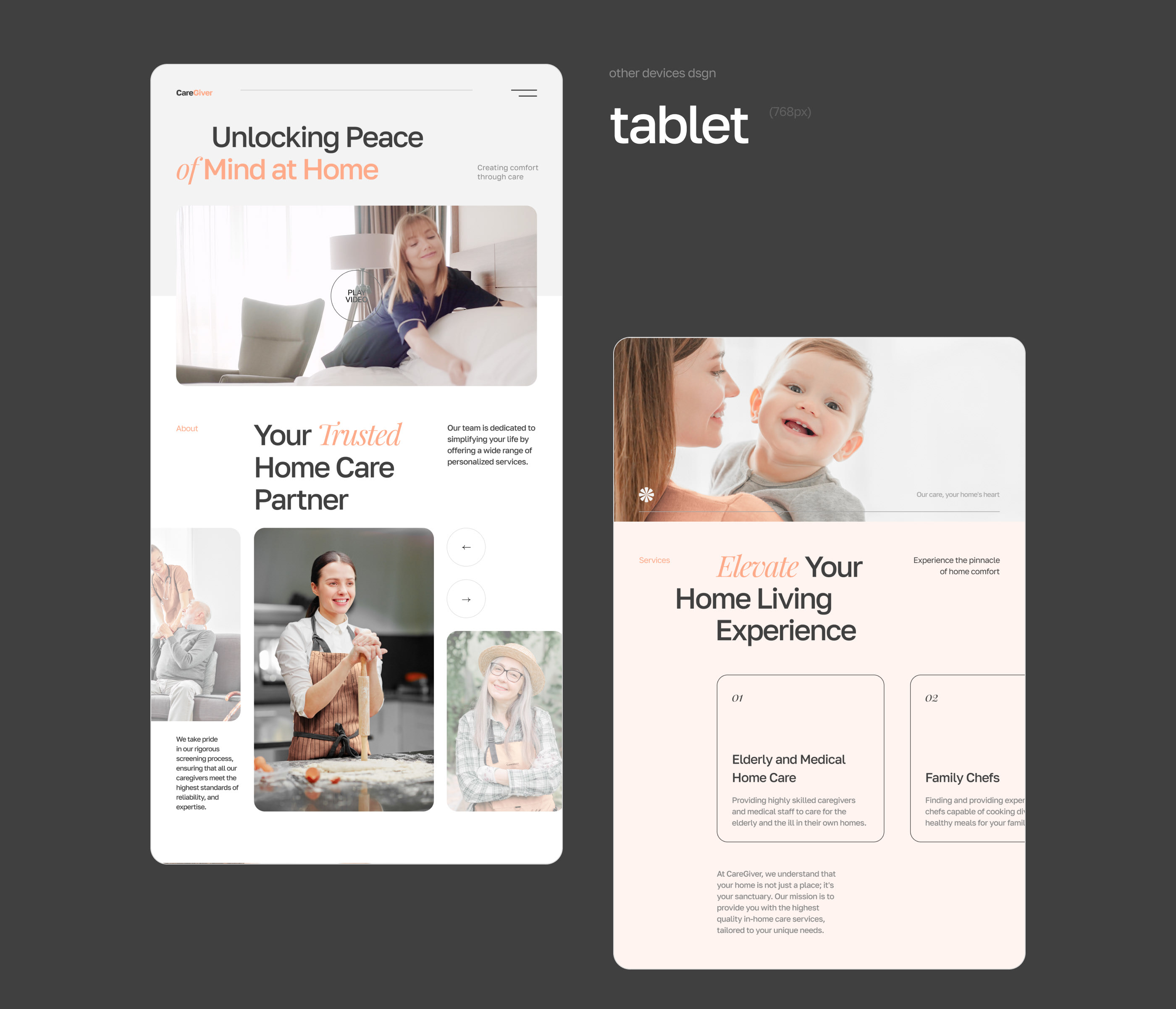 CareGiver - Home Assistance Provider — Изображение №5 — Интерфейсы, Графика на Dprofile