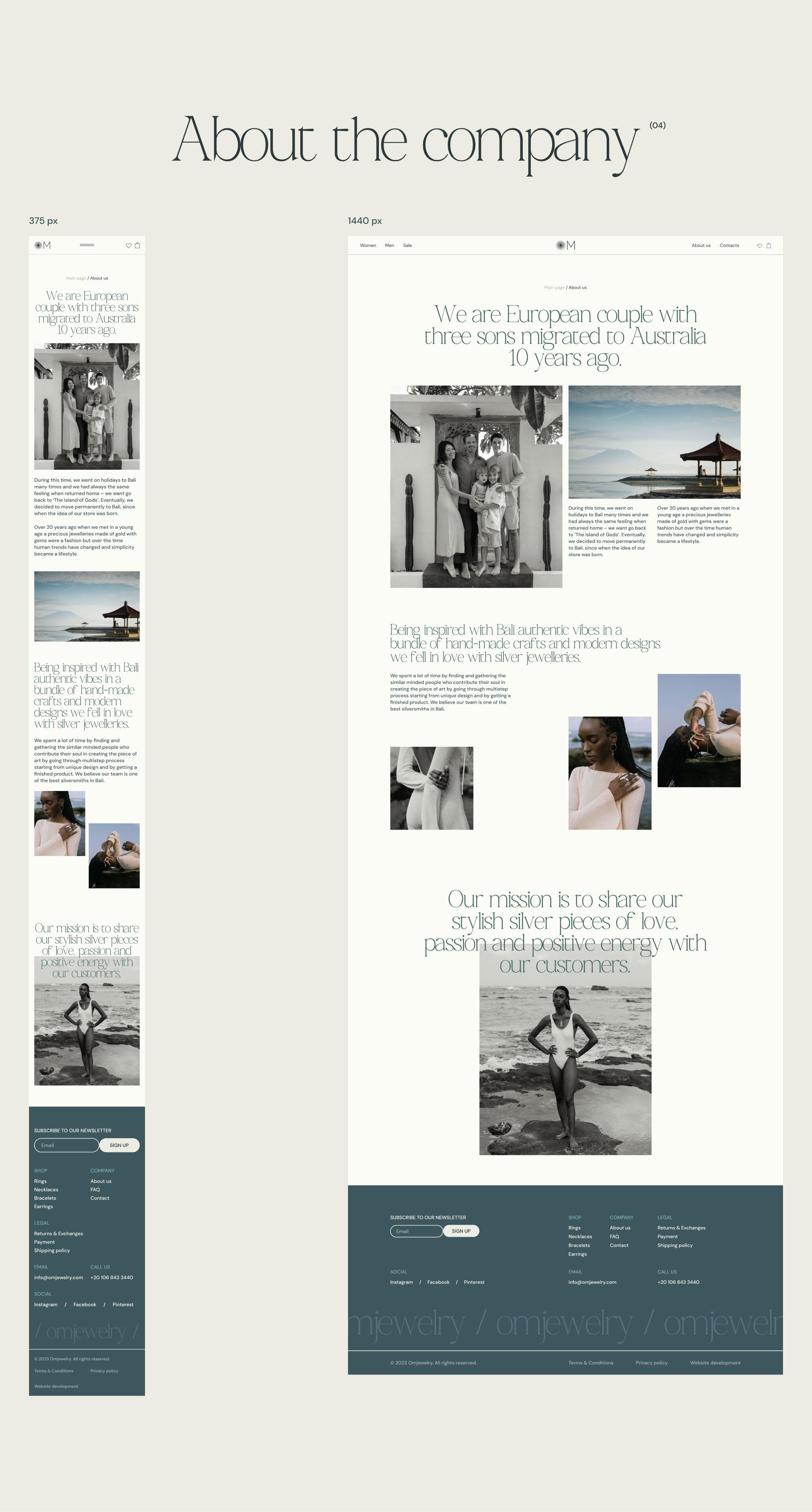 OM Jewelry | Online store — Изображение №9 — Интерфейсы на Dprofile