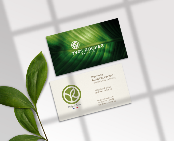 Разработка визитки для французской косметики — Иллюстрация, Графика на Dprofile
