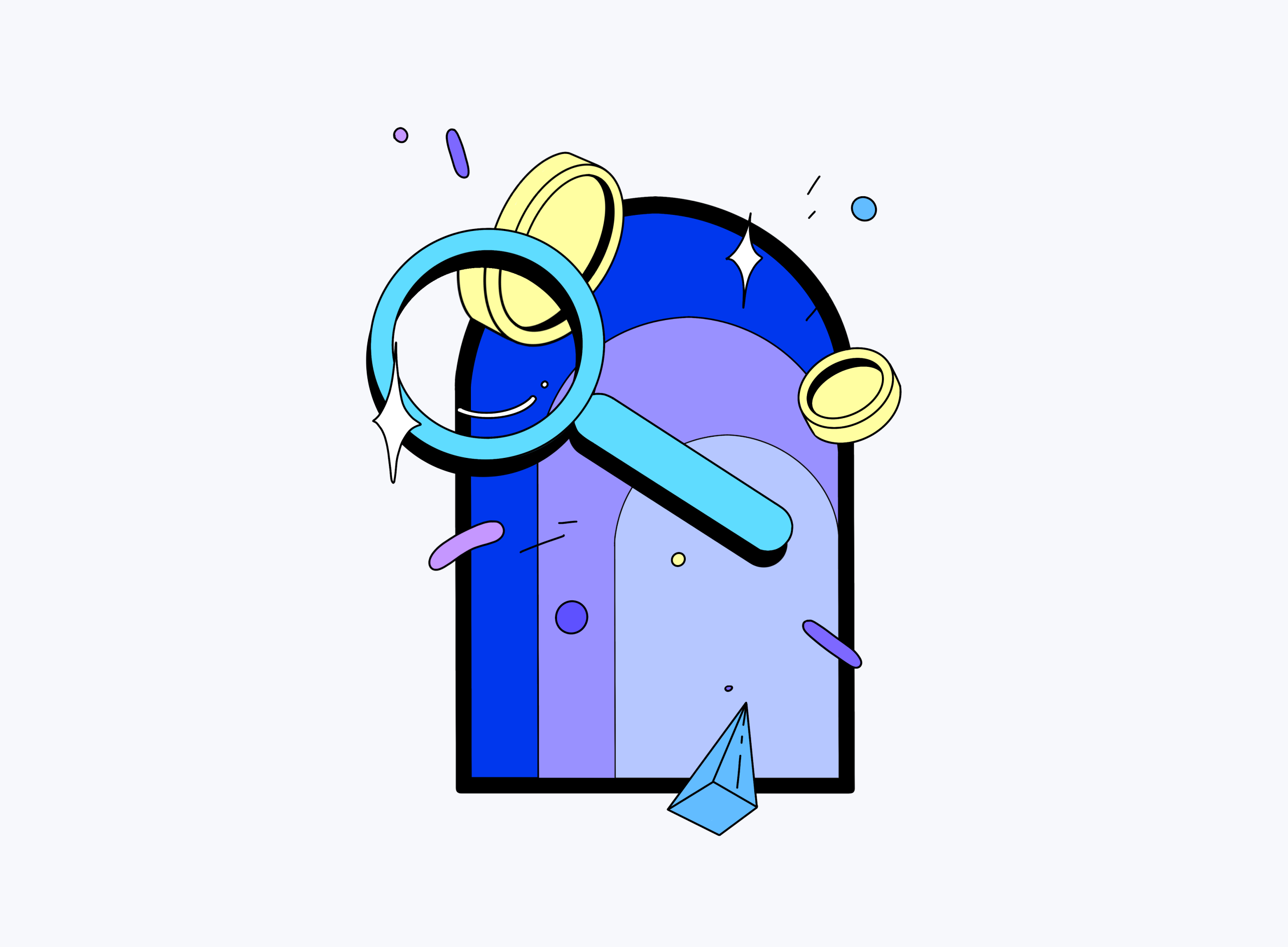 Сет иллюстраций для мобильного криптокошелька Eve Wallet — Изображение №4 — Интерфейсы, Иллюстрация на Dprofile