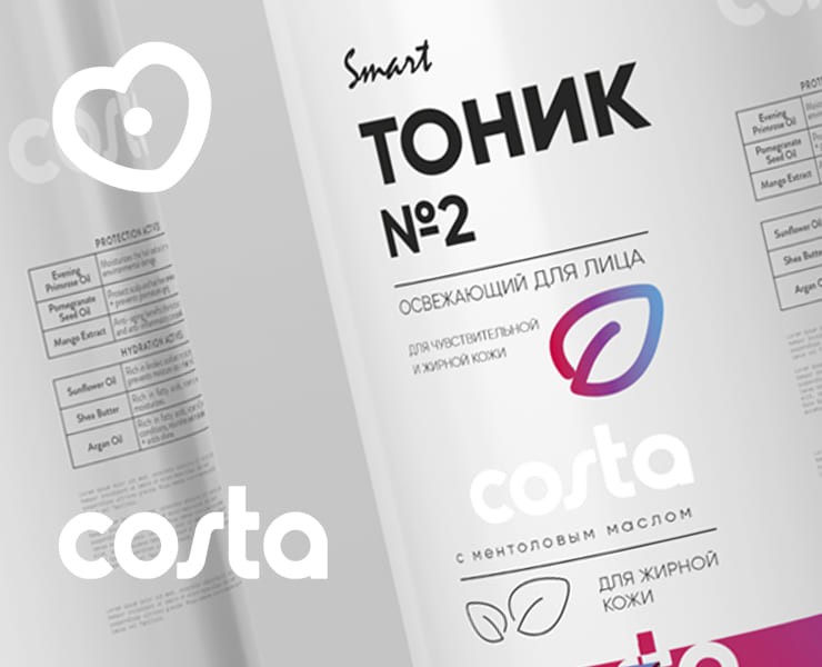 Брендинг СТМ упаковки  для компании Costa на Dprofile