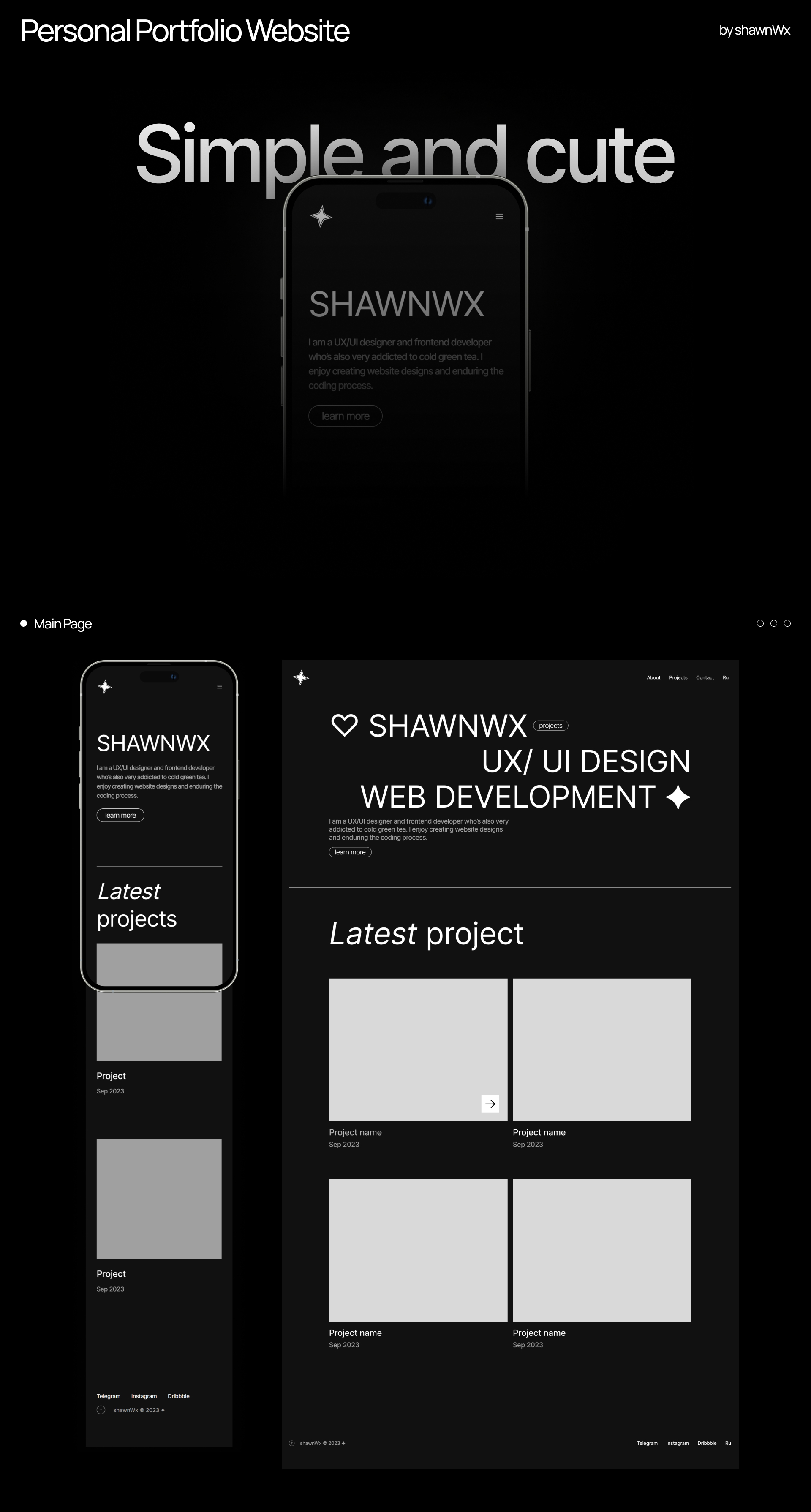 Personal Portfolio Website — Изображение №1 — Интерфейсы на Dprofile