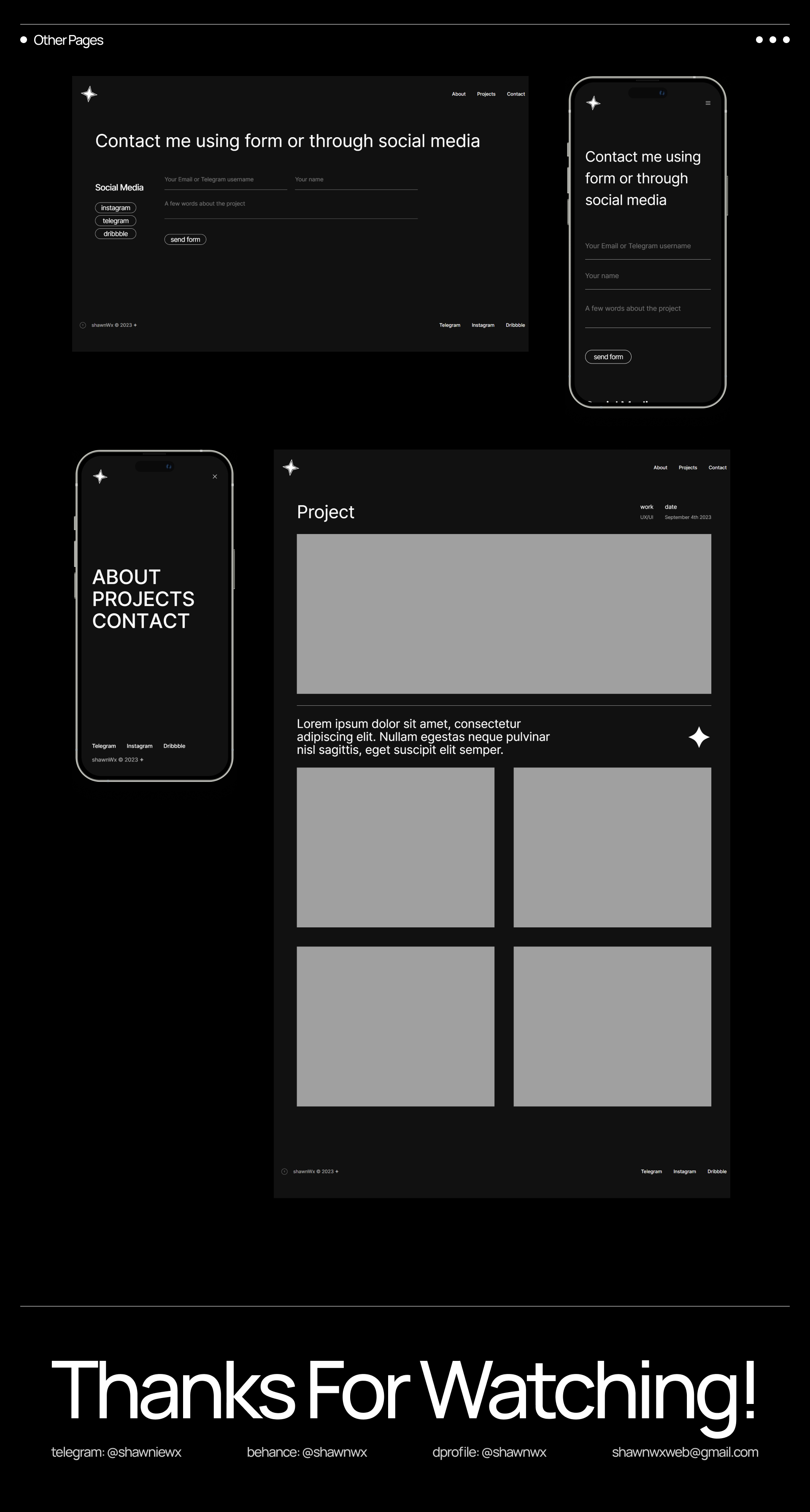 Personal Portfolio Website — Изображение №3 — Интерфейсы на Dprofile