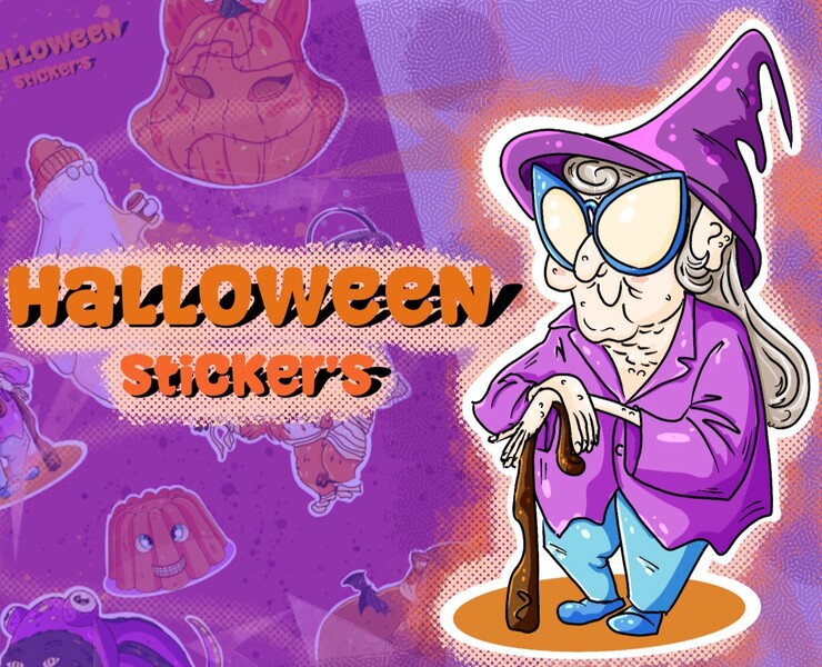 Halloween Stickers — Брендинг, Иллюстрация на Dprofile