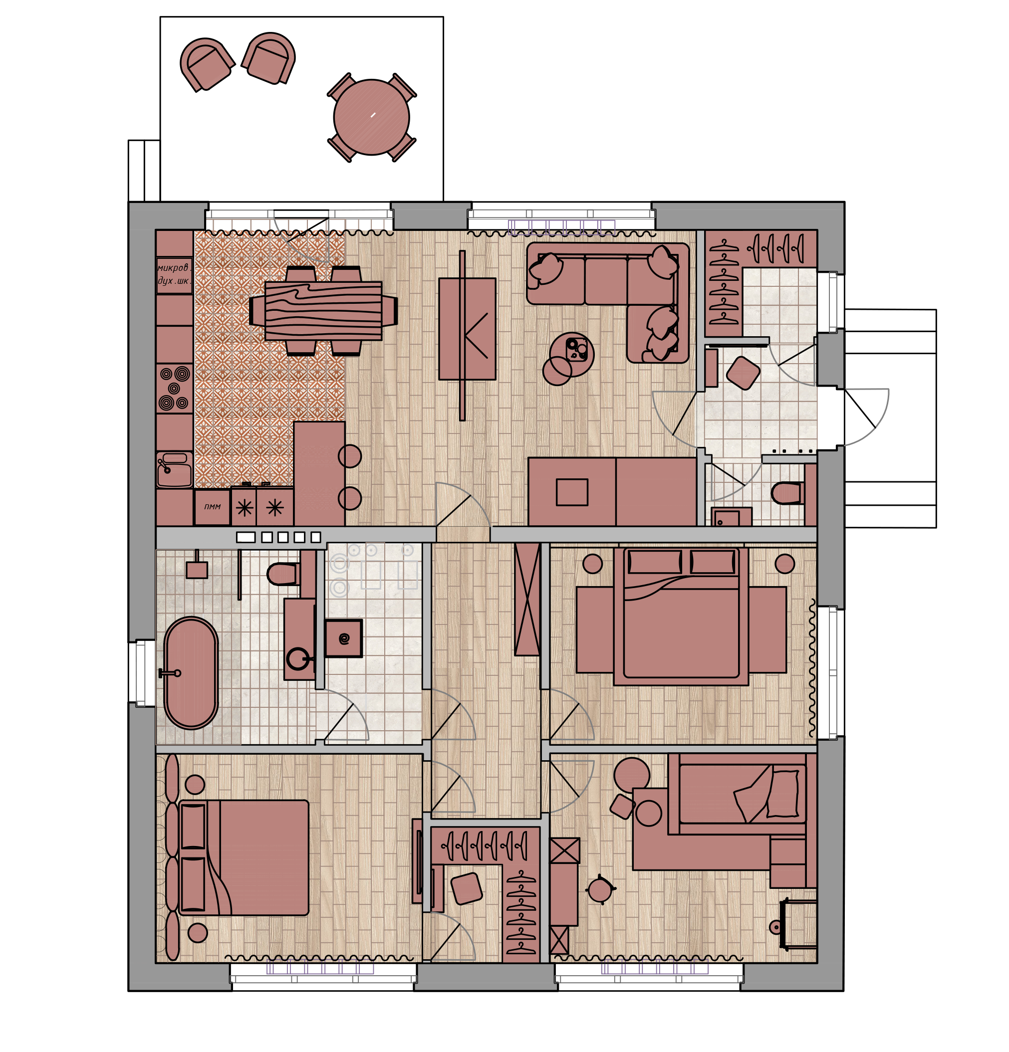 Дизайн-проект дома в современном русском стиле — Изображение №11 — 3D на Dprofile