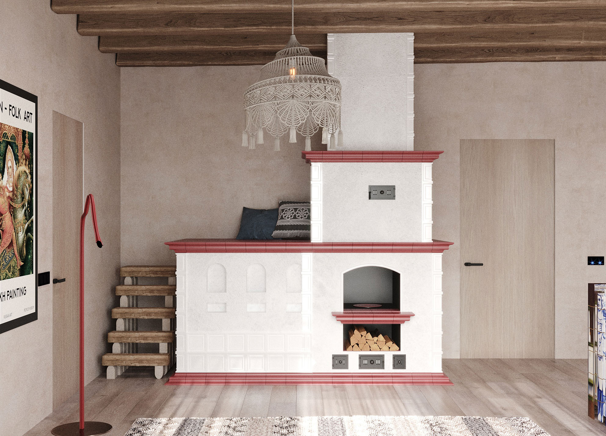 Дизайн-проект дома в современном русском стиле — Изображение №4 — 3D на Dprofile