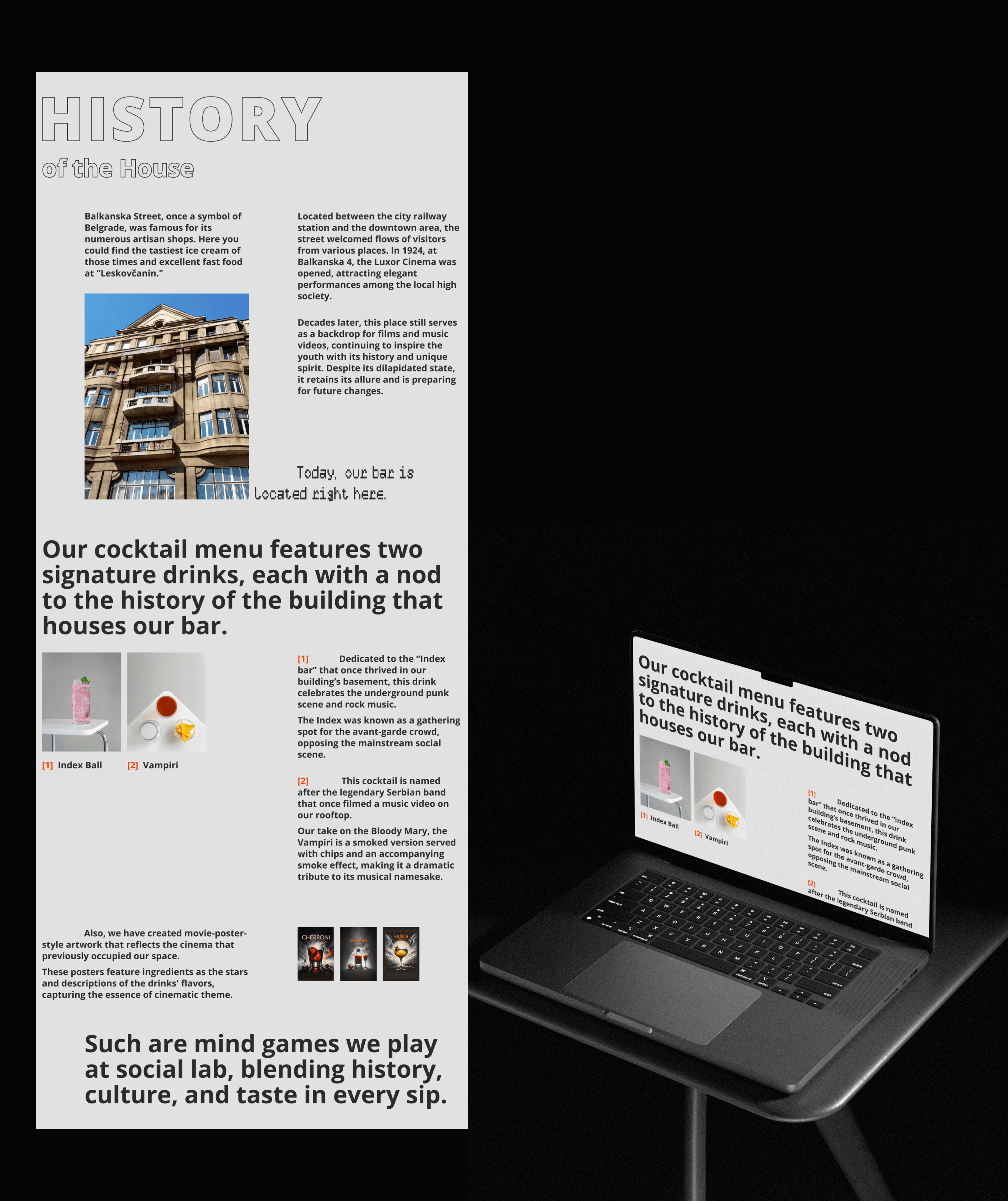 Null Social Lab • Website for cocktail bar — Изображение №7 — Интерфейсы, Брендинг на Dprofile