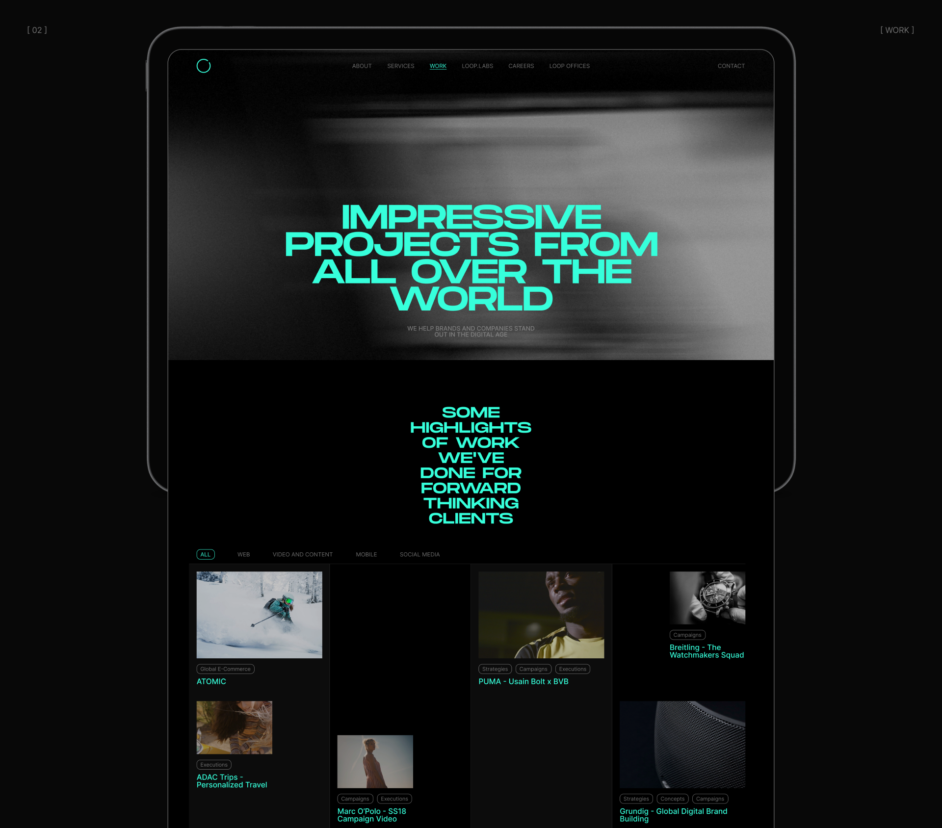 LOOP | Agency Website Redesign — Изображение №6 — Интерфейсы на Dprofile