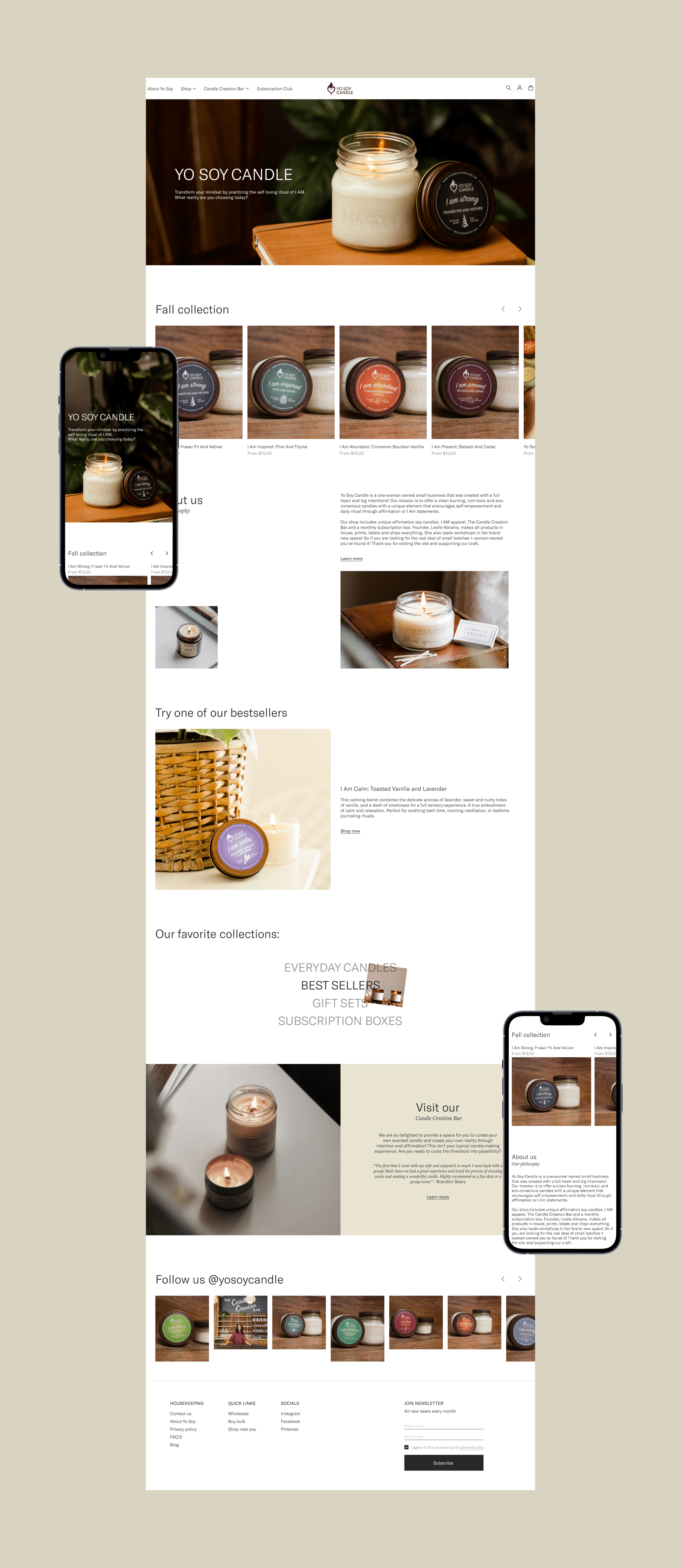 Yo Soy Candle | Website Redesign — Изображение №2 — Интерфейсы на Dprofile