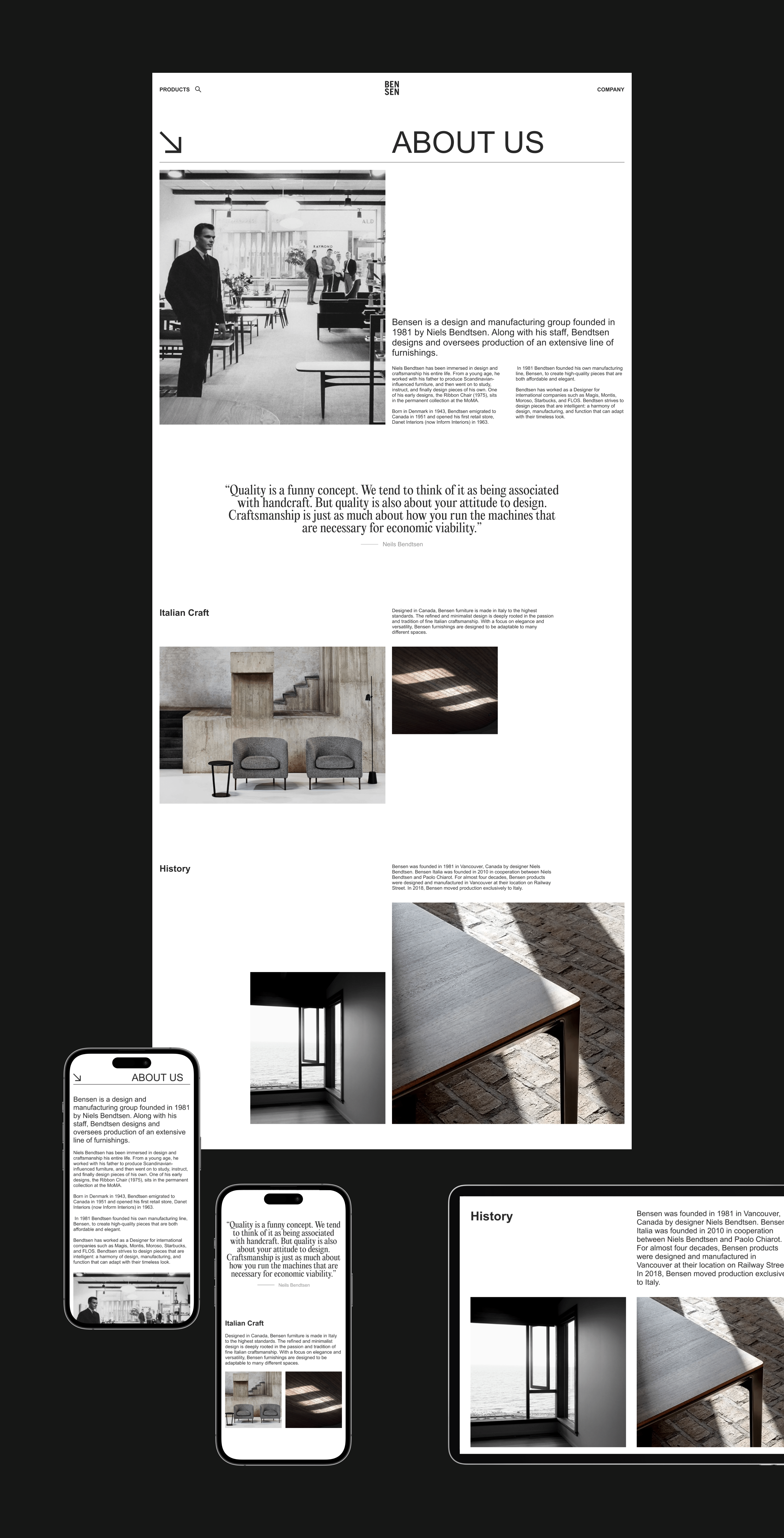 Bensen | Corporate Website Redesign — Изображение №5 — Интерфейсы на Dprofile