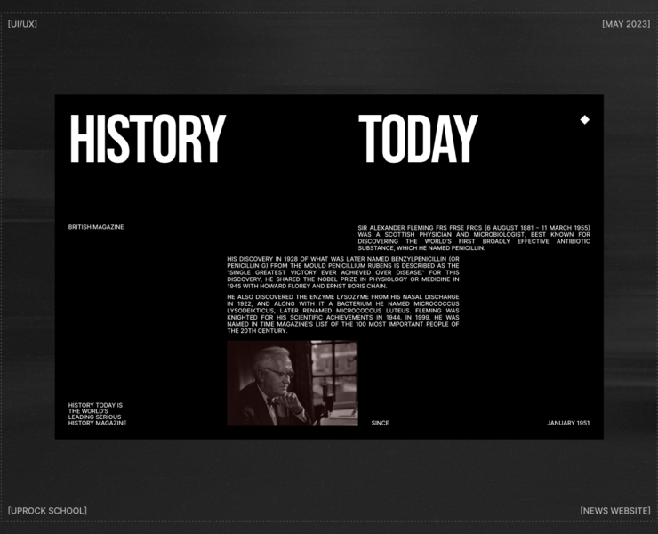 History Today | News Website Redesign — Интерфейсы на Dprofile