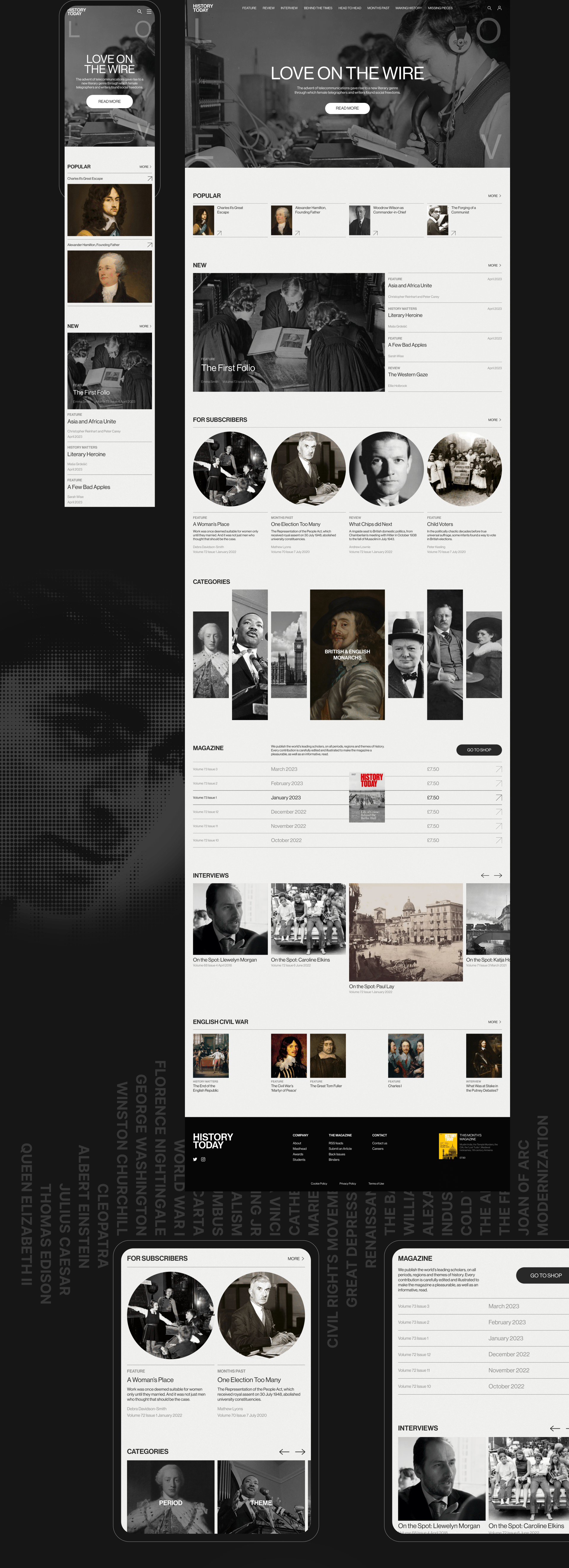 History Today | News Website Redesign — Изображение №2 — Интерфейсы на Dprofile