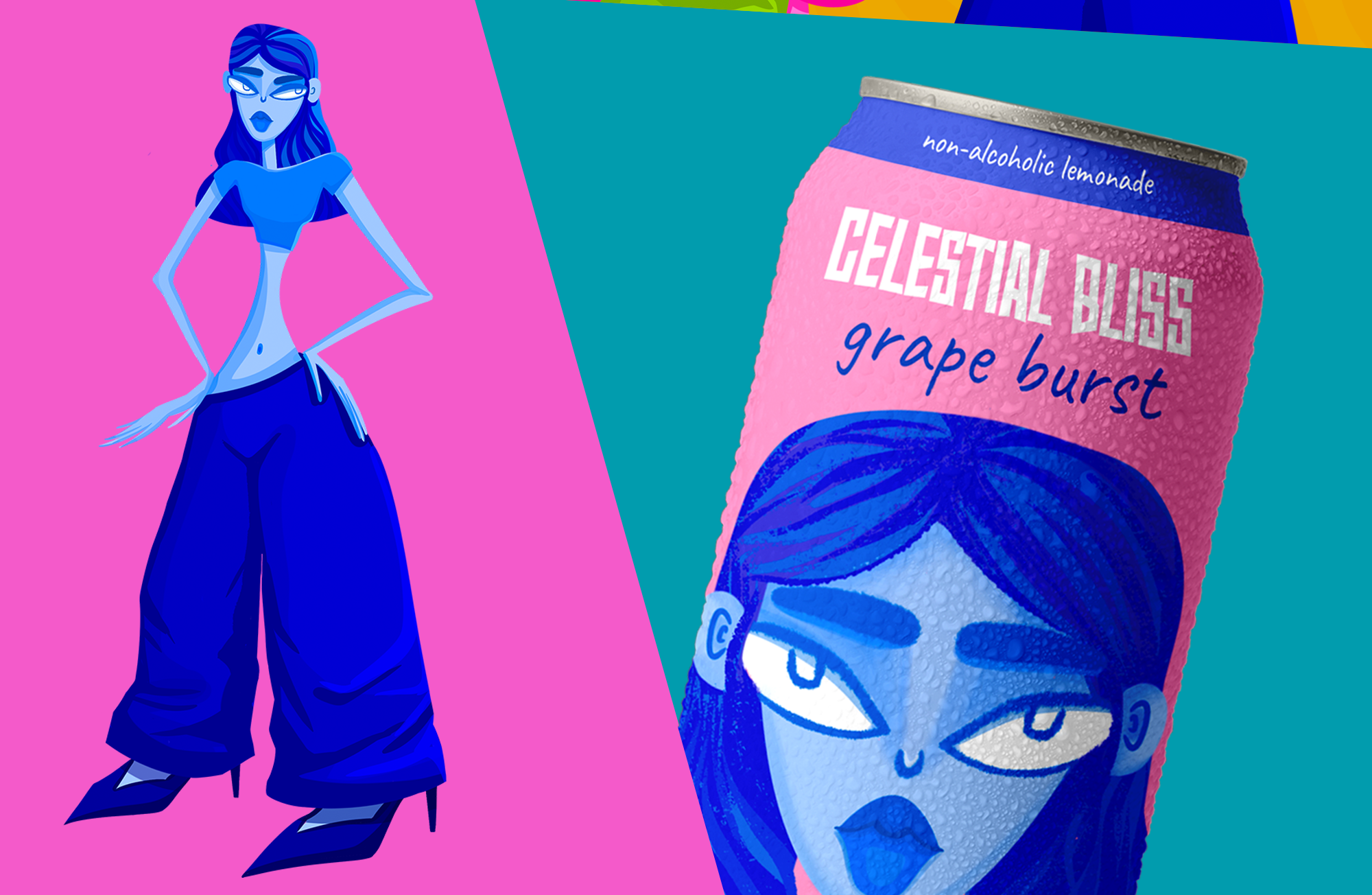 Celestial bliss.Дизайн упаковки лимонада — Изображение №7 — Брендинг, Иллюстрация на Dprofile