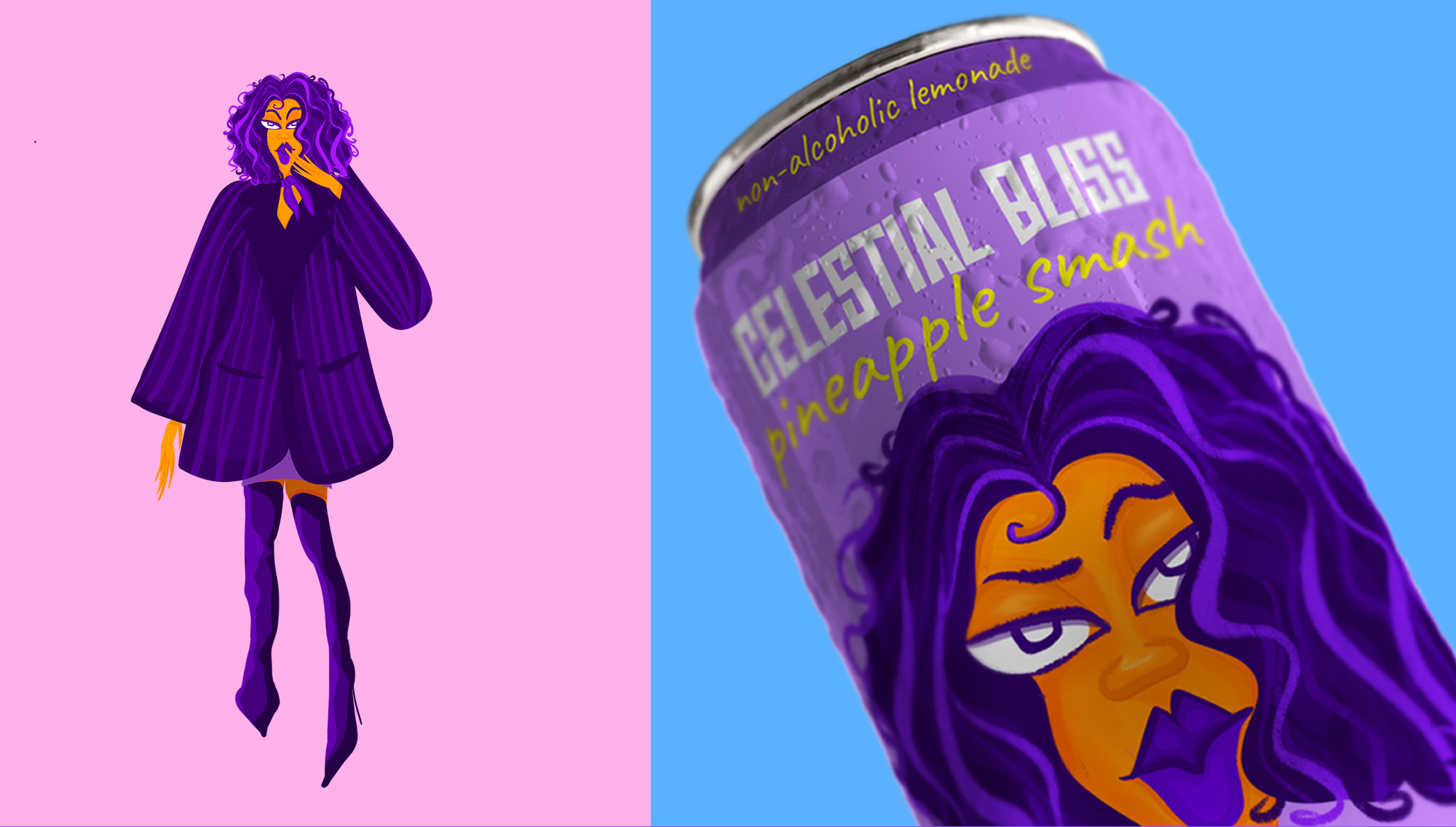 Celestial bliss.Дизайн упаковки лимонада — Изображение №3 — Брендинг, Иллюстрация на Dprofile