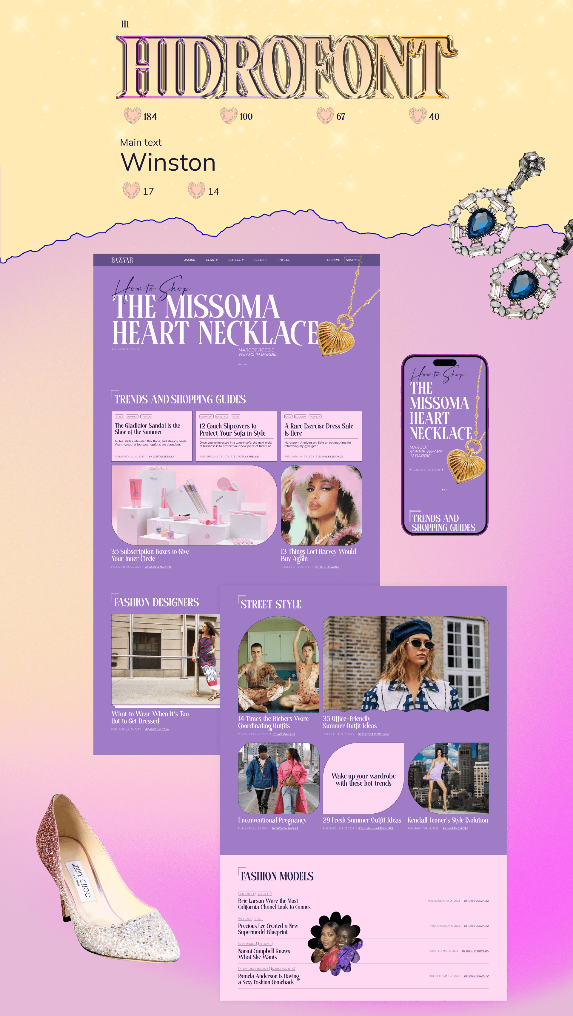 Harper's Bazaar| News website Redesign — Изображение №4 — Интерфейсы на Dprofile