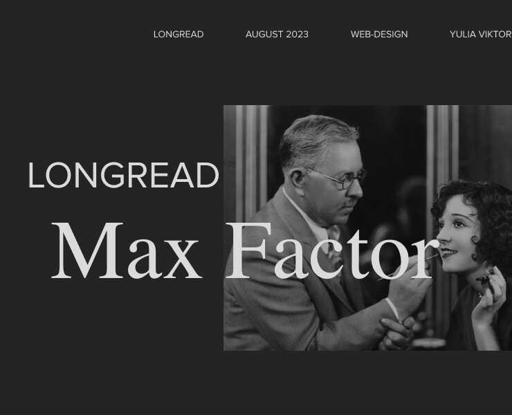 Лонгрид | Макс Фактор — Интерфейсы, Графика на Dprofile