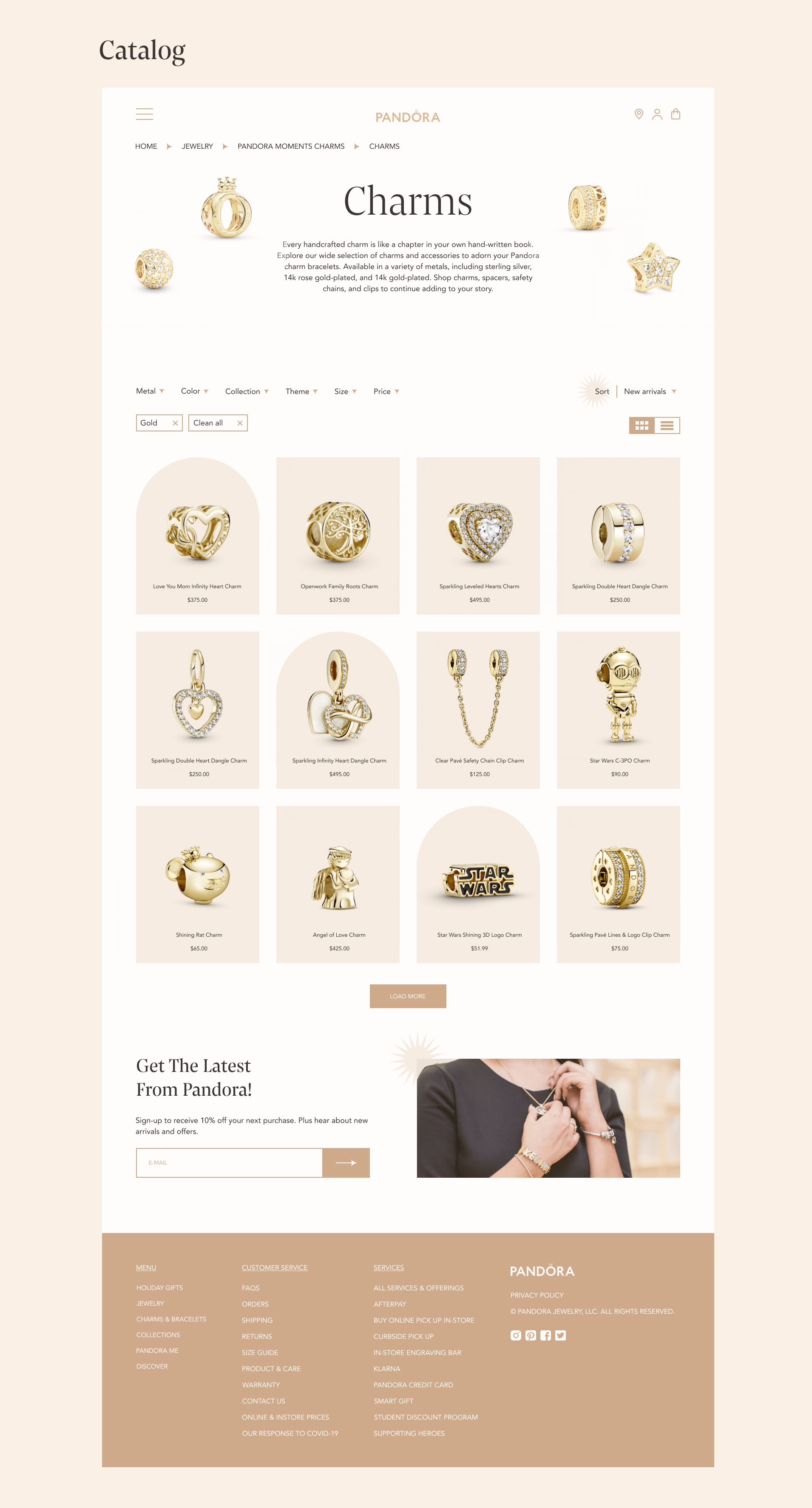 Pandora e-commerce redesign — Изображение №8 — Интерфейсы на Dprofile