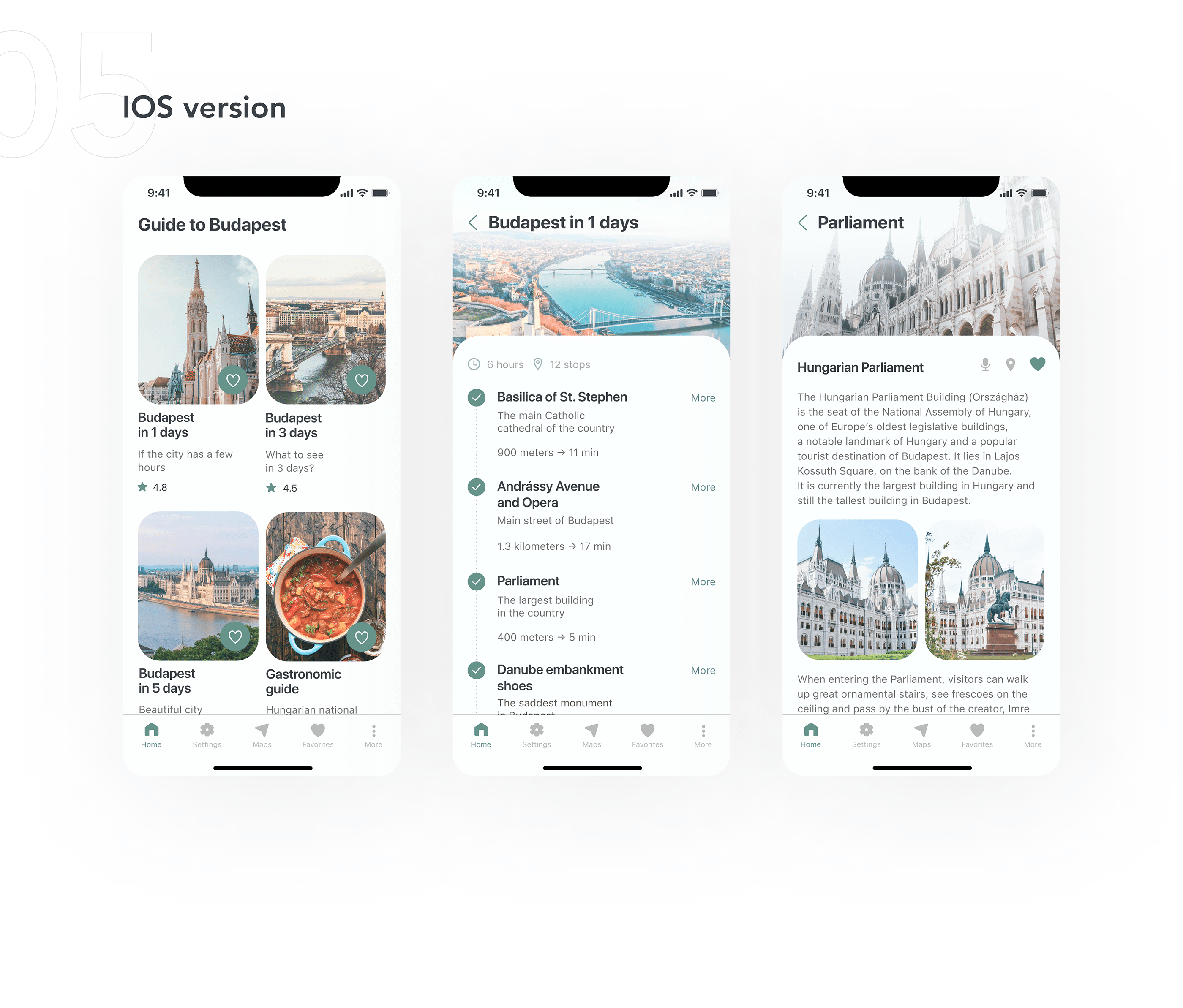 Guide to Budapest - mobile app — Изображение №9 — Интерфейсы на Dprofile