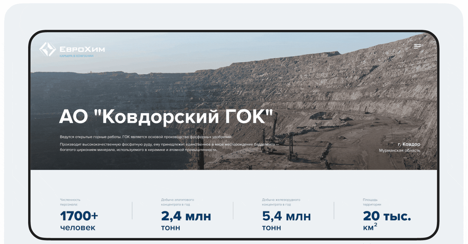 ЕвроХим — веб-дизайн корпоративного HR-портала — Изображение №4 — Интерфейсы, Брендинг на Dprofile