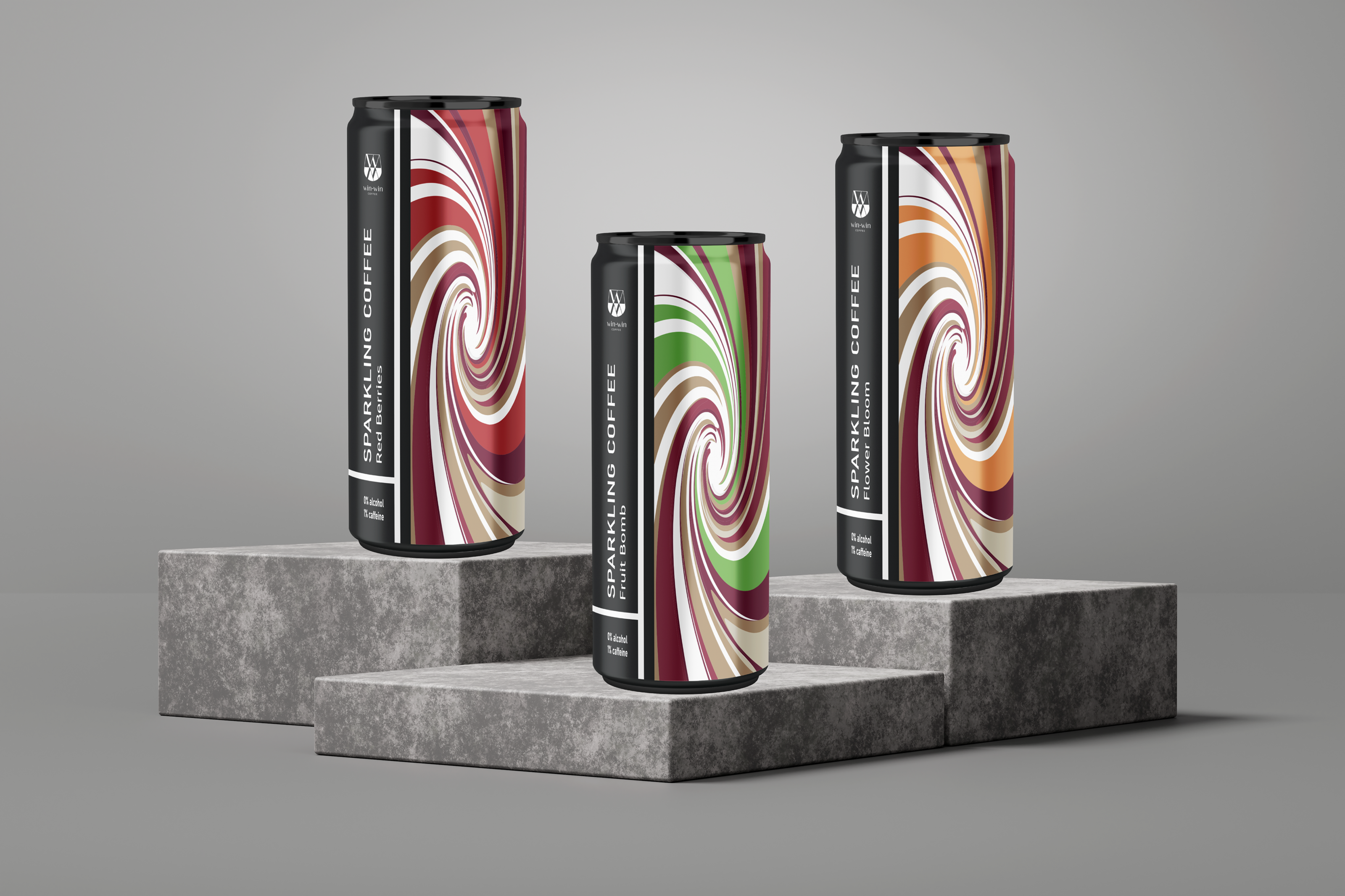 Win-Win Coffee | Sparkling coffee | Packaging design — Изображение №6 — Иллюстрация, Анимация на Dprofile