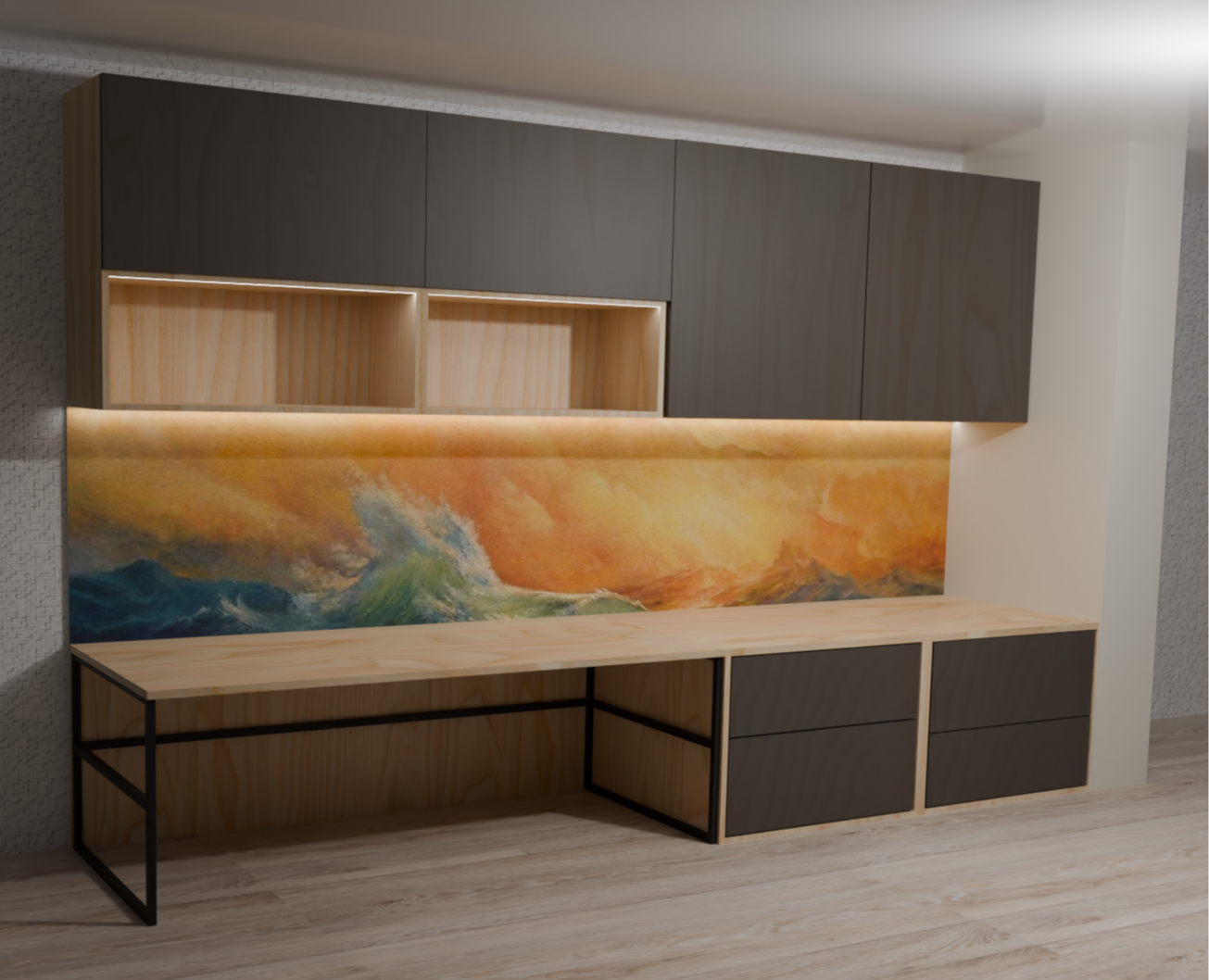 Интерьер для комнаты (тёмное и светлое)) — Графика, 3D на Dprofile