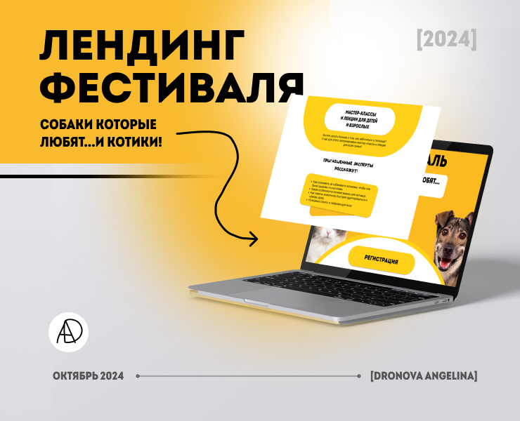 лендинг фестиваль ||  приют — Интерфейсы, Брендинг на Dprofile