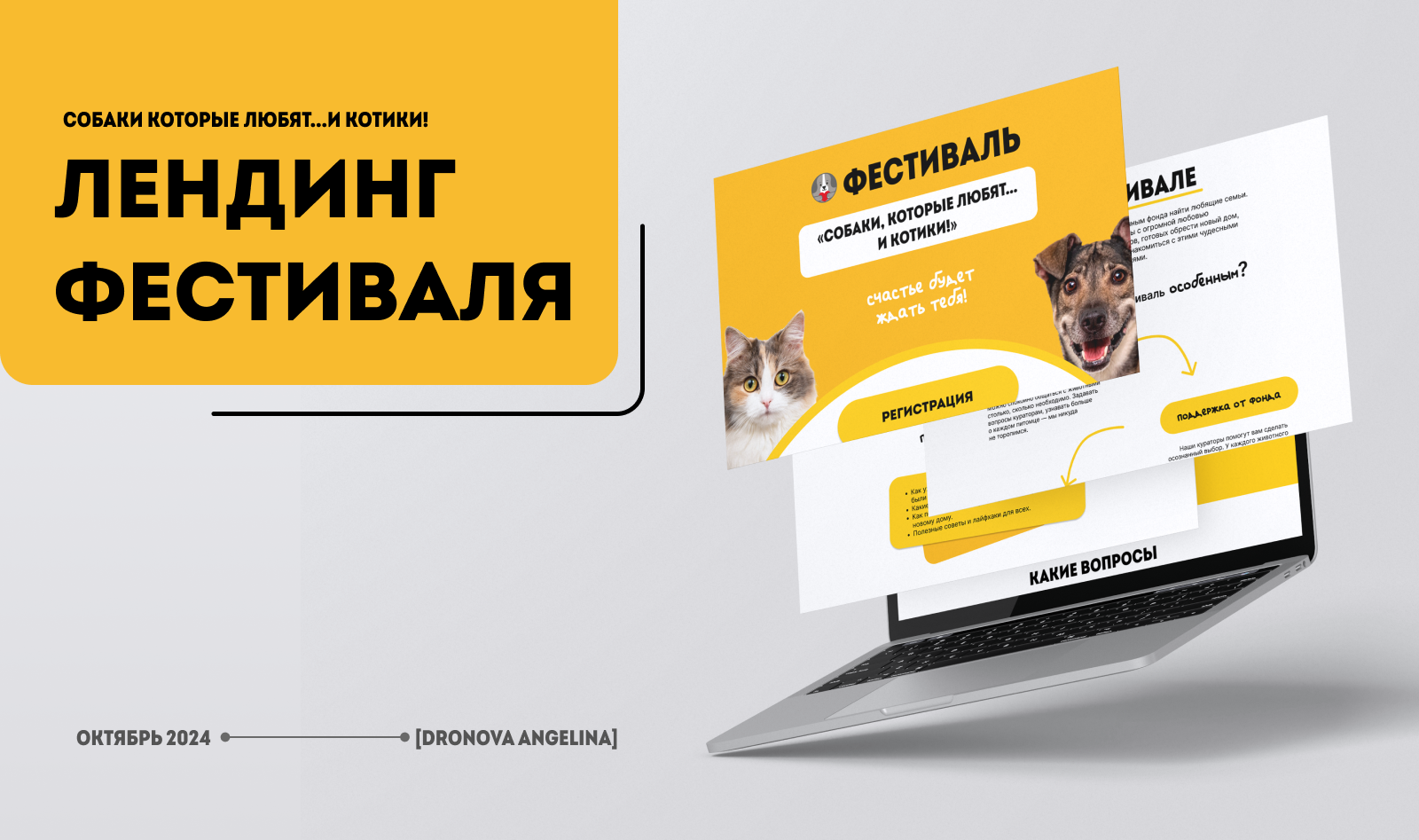 лендинг фестиваль ||  приют — Изображение №1 — Интерфейсы, Брендинг на Dprofile