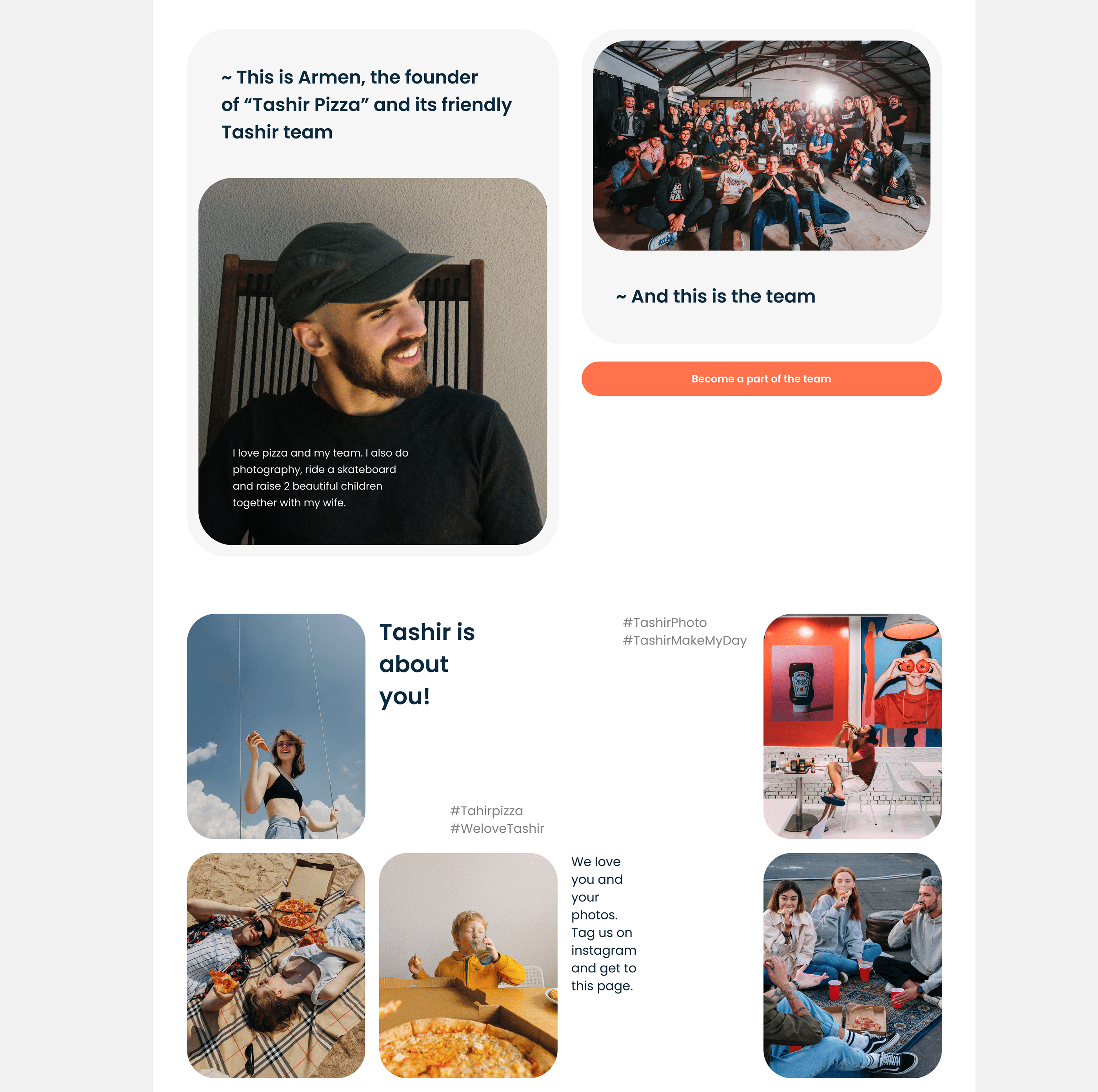 Website redesign for a cafe chain Tashir pizza — Изображение №9 — Интерфейсы на Dprofile