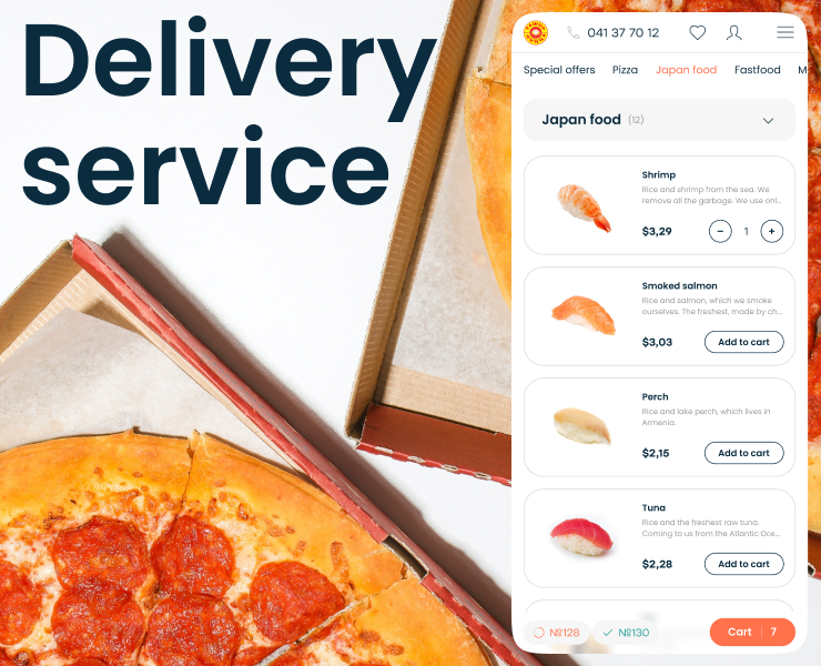 Website redesign for a cafe chain Tashir pizza — Интерфейсы на Dprofile