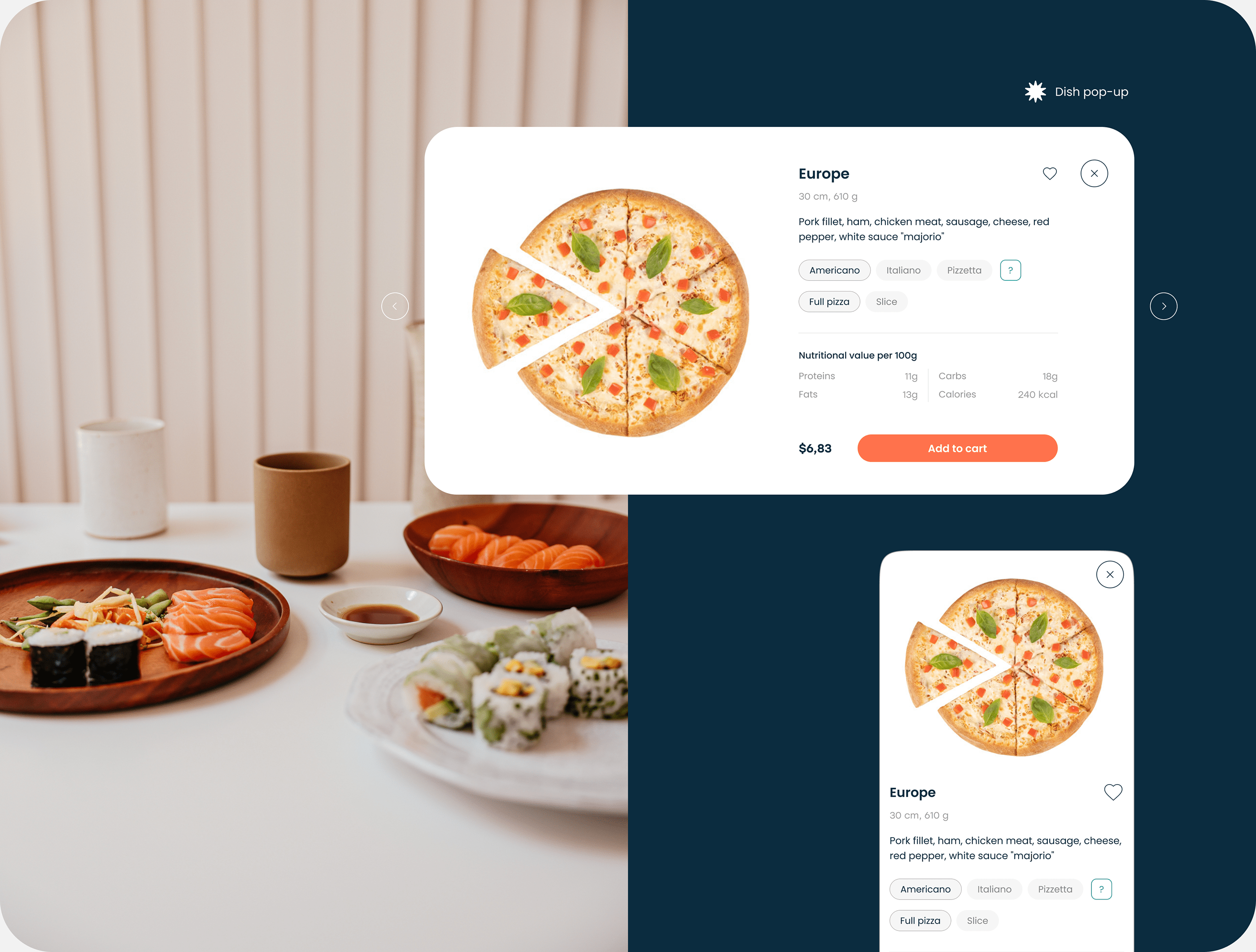 Website redesign for a cafe chain Tashir pizza — Изображение №17 — Интерфейсы на Dprofile