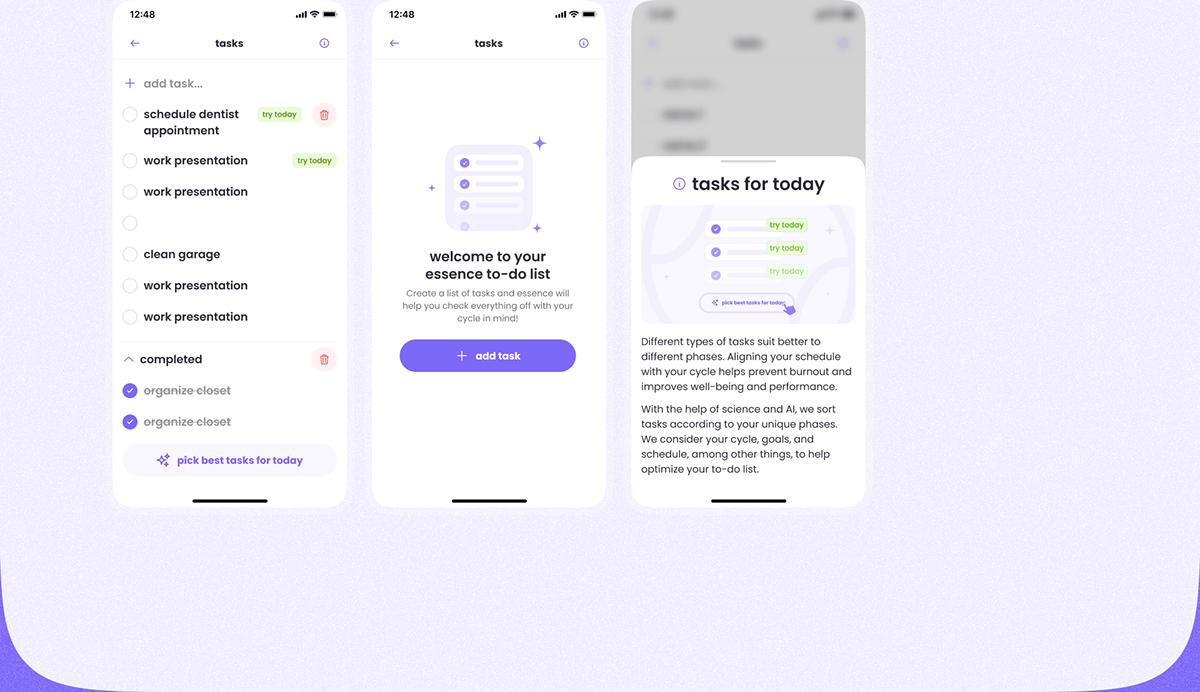 Cycle-syncing AI-приложение для отслеживания женского цикла — Изображение №40 — Интерфейсы на Dprofile