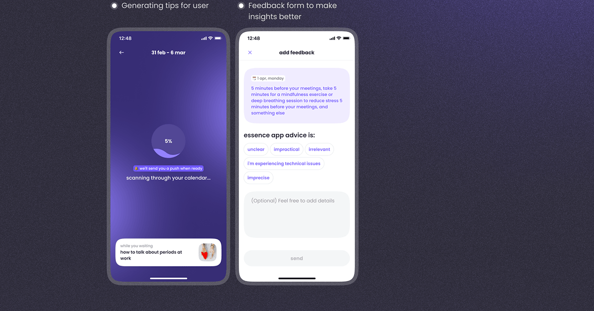 Cycle-syncing AI-приложение для отслеживания женского цикла — Изображение №35 — Интерфейсы на Dprofile