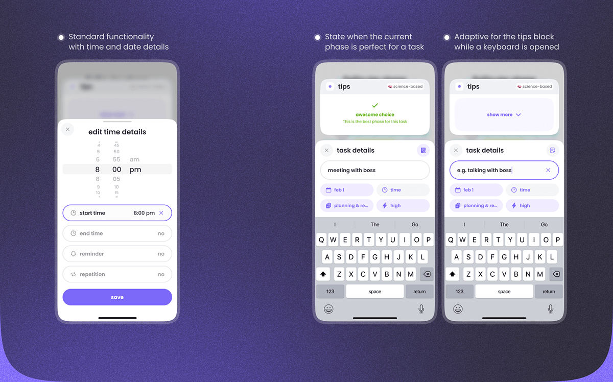 Cycle-syncing AI-приложение для отслеживания женского цикла — Изображение №24 — Интерфейсы на Dprofile