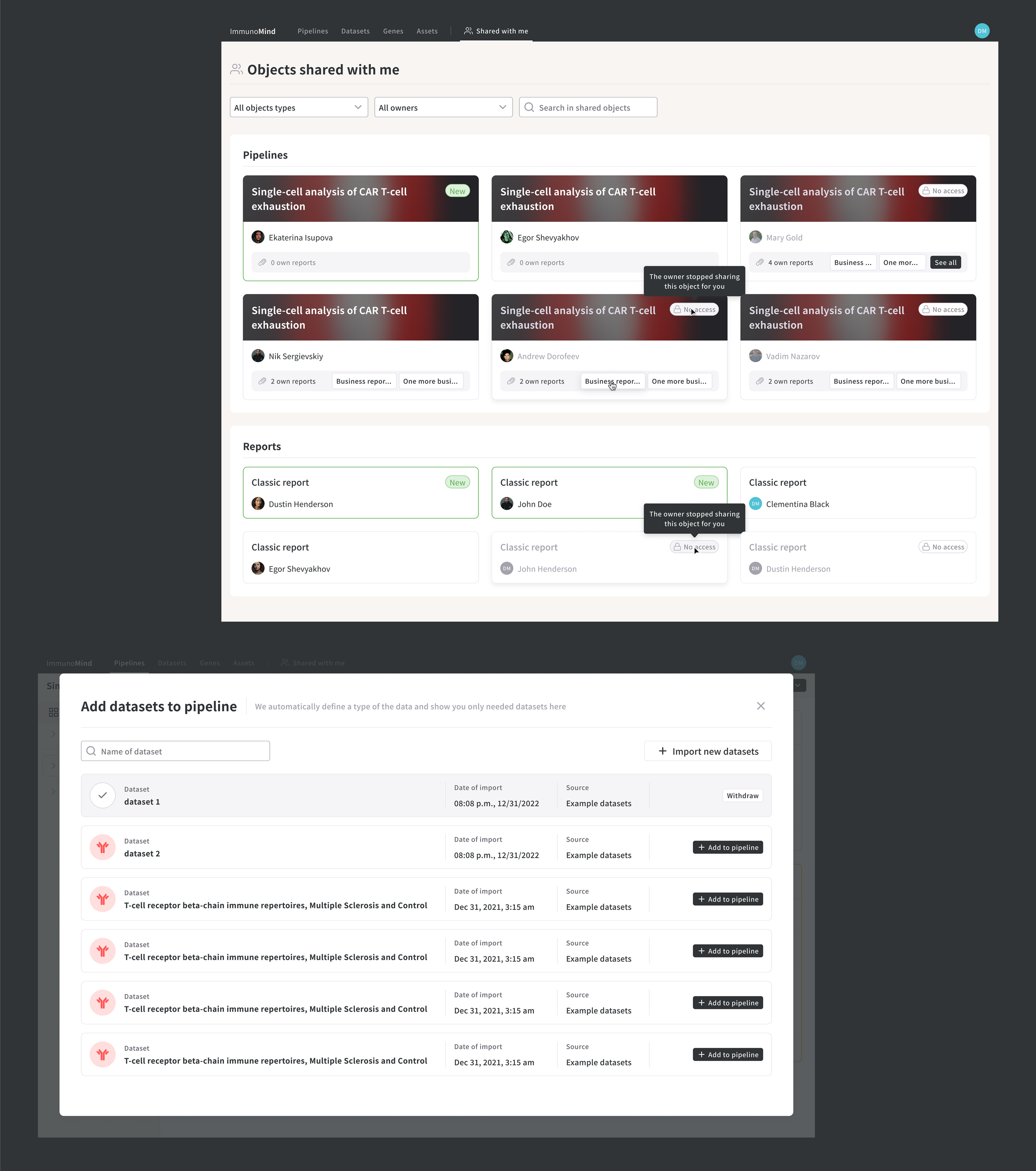 Product Design | ImmunoMind | Biotech platform — Изображение №24 — Интерфейсы на Dprofile