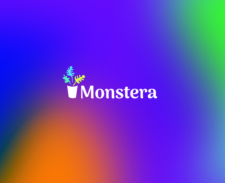 Monstera | блог по уходу за домашними растениями | logo — Брендинг на Dprofile