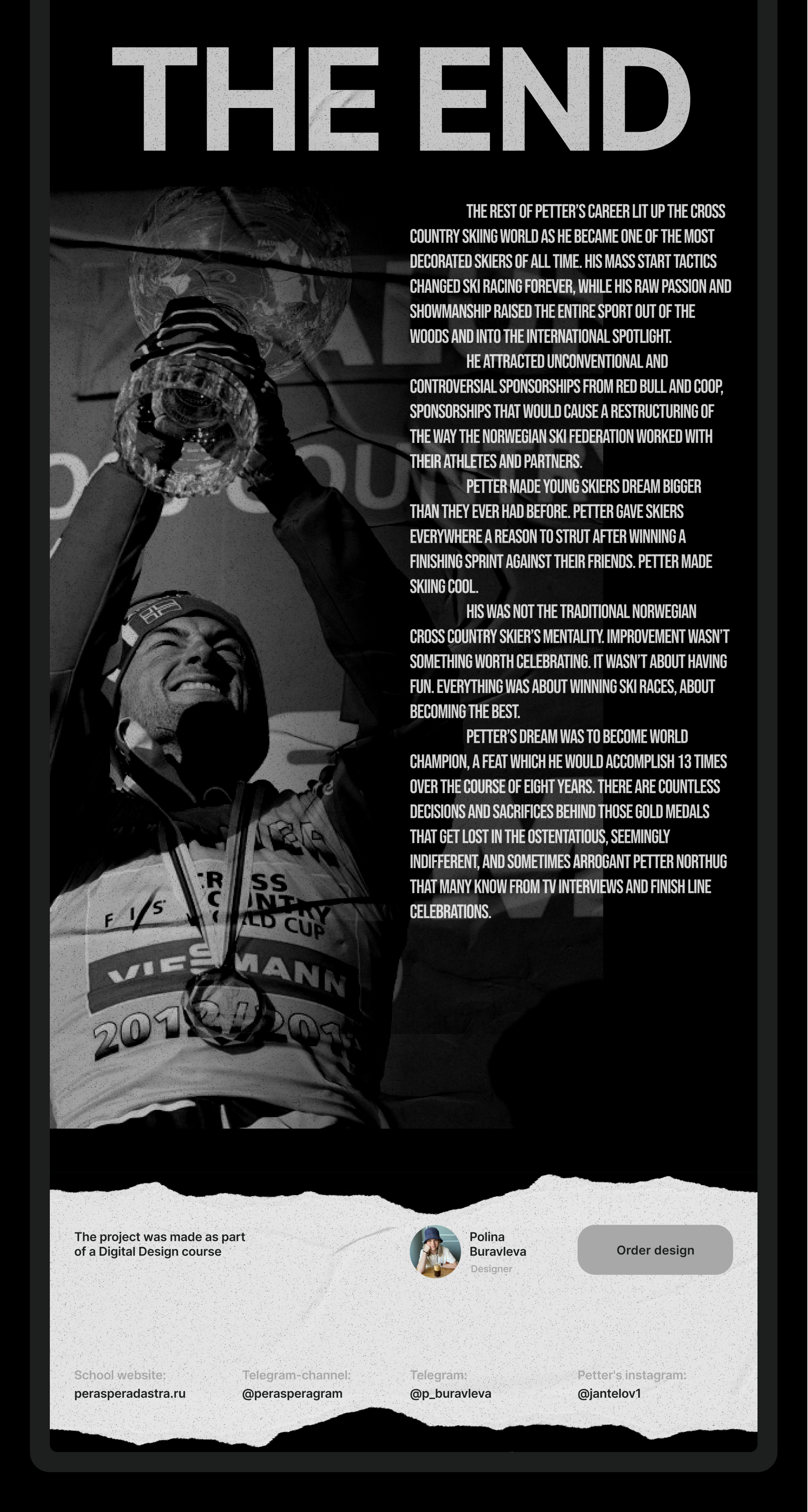 Petter Northug / Longread — Изображение №15 — Интерфейсы на Dprofile