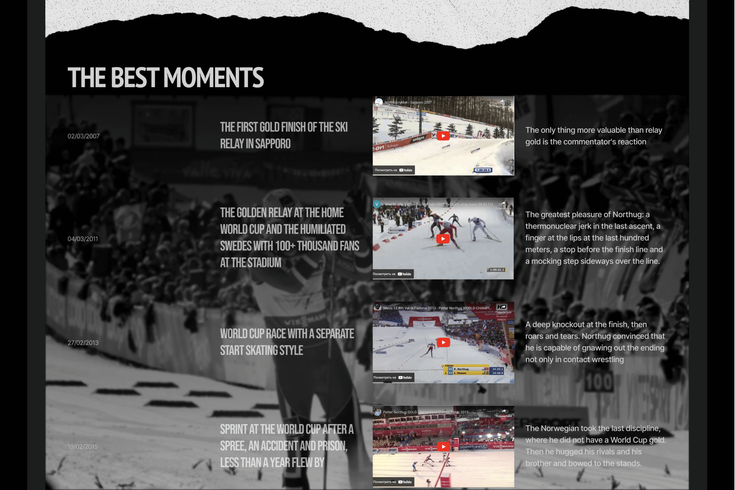 Petter Northug / Longread — Изображение №14 — Интерфейсы на Dprofile