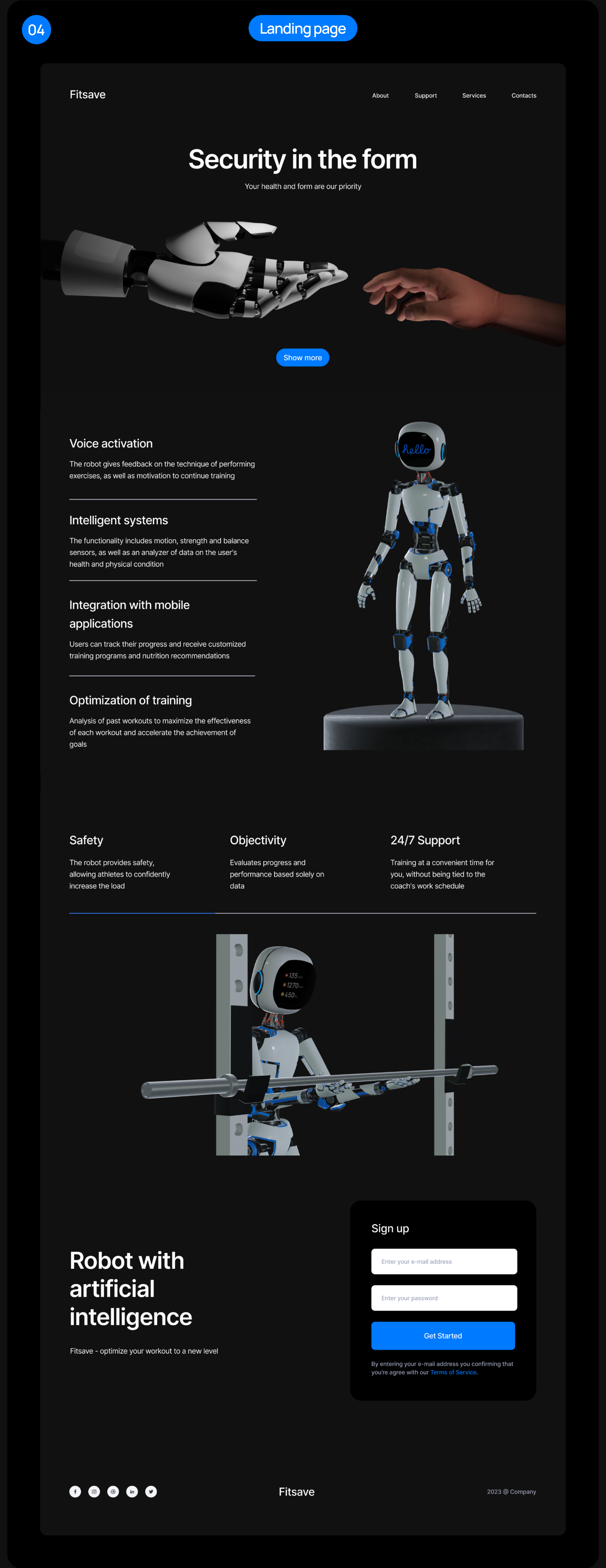 Fitsave / Landing page with 3D — Изображение №6 — Интерфейсы, 3D на Dprofile