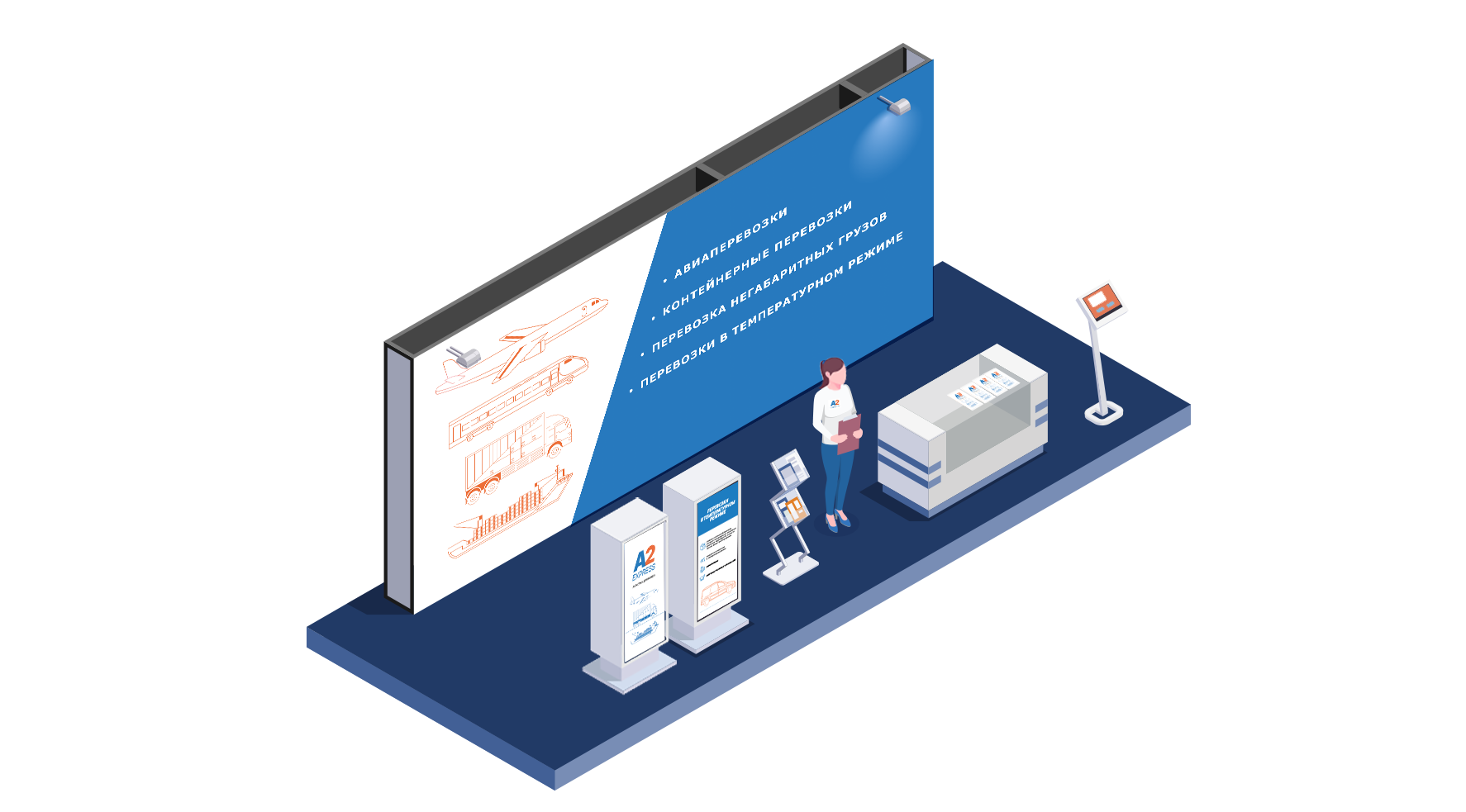 A2 EXPRESS | Дизайн для выставки — Изображение №4 — Брендинг, Маркетинг на Dprofile