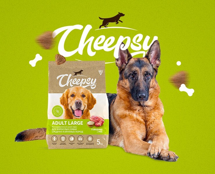 Cheepsy - полнорационные корма для собак — Брендинг на Dprofile