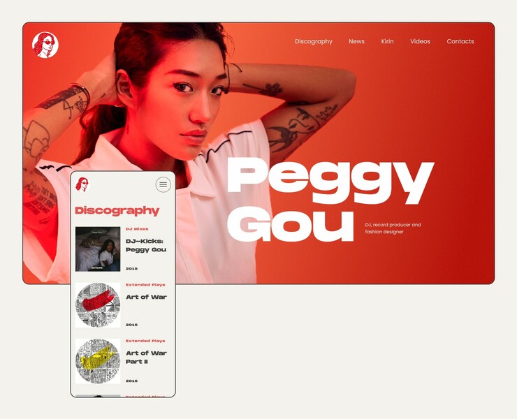 Website for South Korean dj Peggy Gou на Dprofile