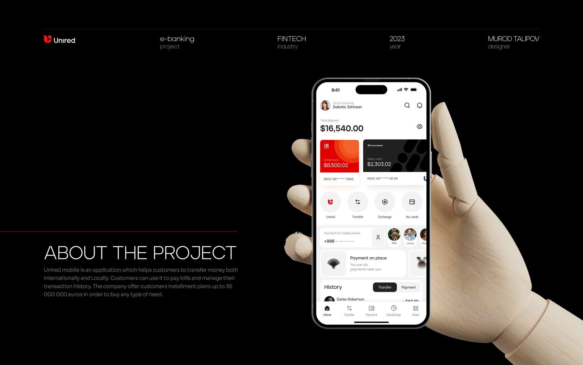 Online banking | Unired mobile app & branding — Изображение №1 — Интерфейсы на Dprofile