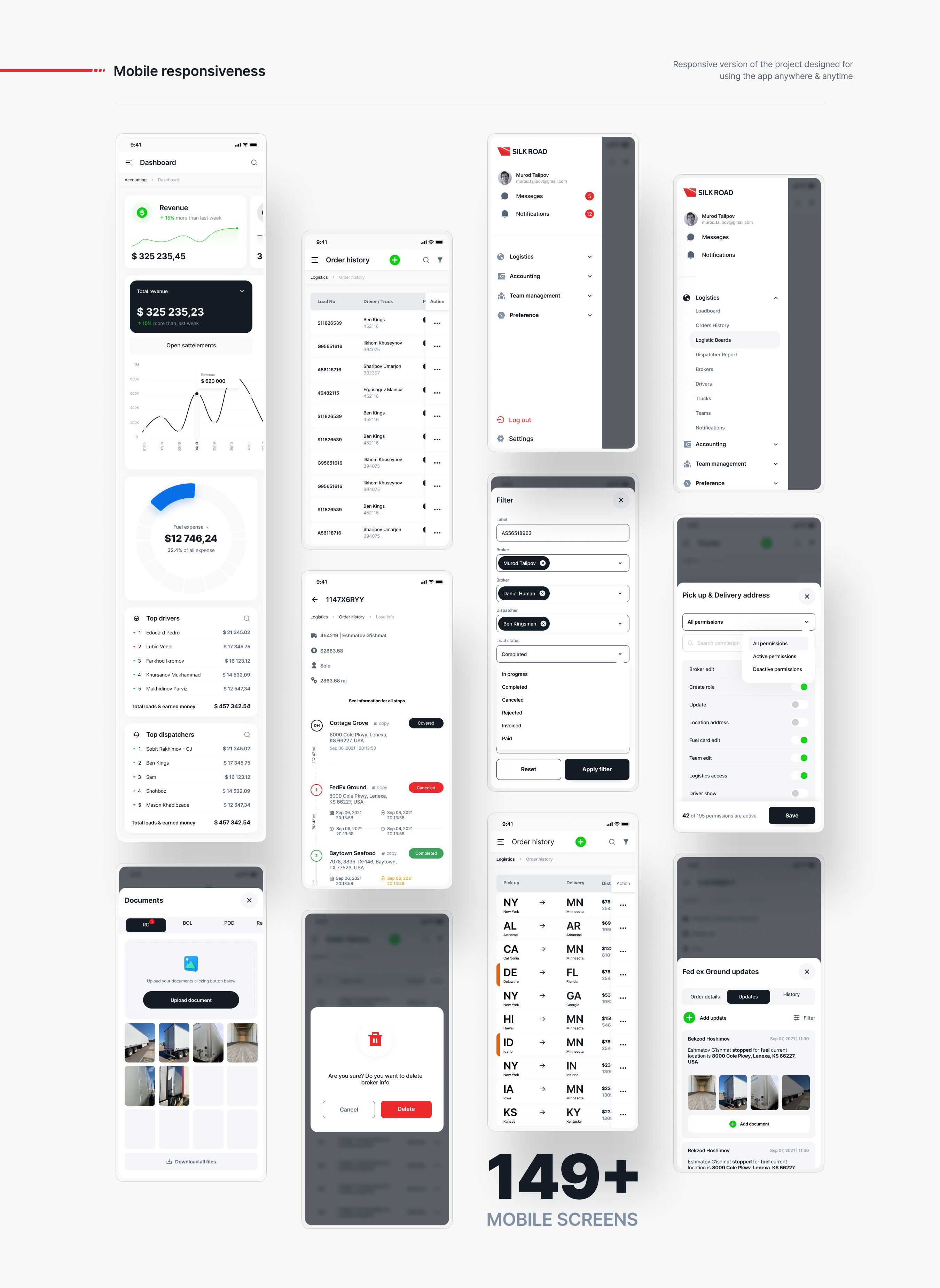 SaaS Logistics App (TMS) — Изображение №10 — Интерфейсы на Dprofile