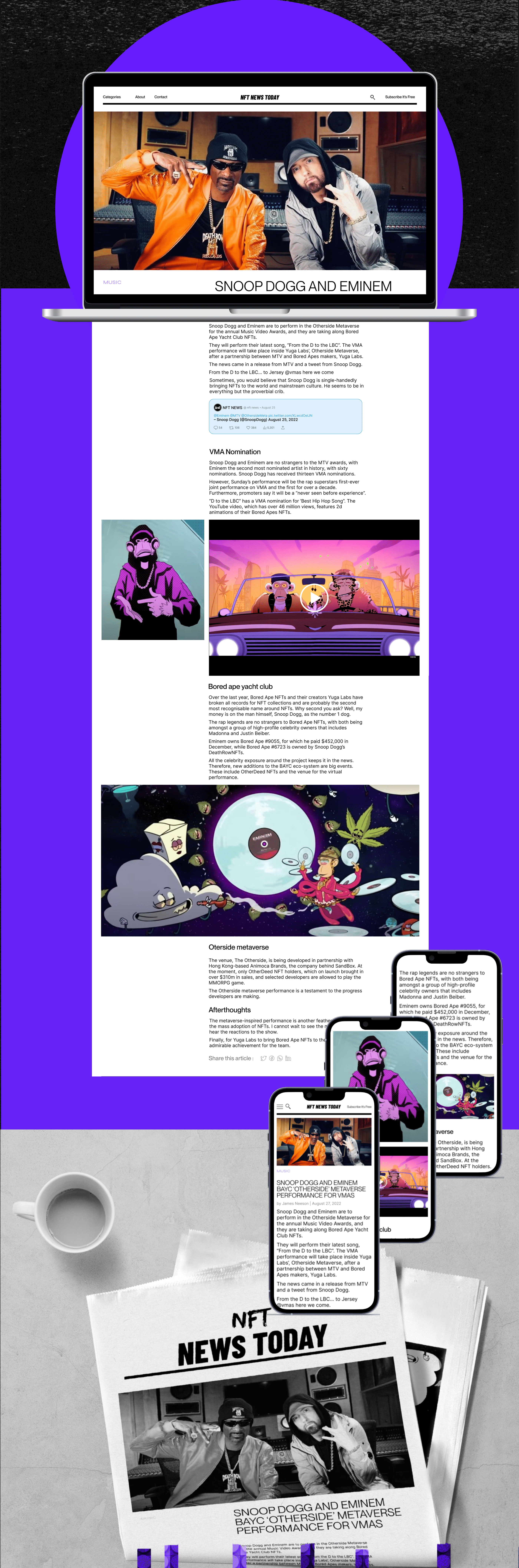 NFT NEWS TODAY | News Website — Изображение №8 — Интерфейсы на Dprofile