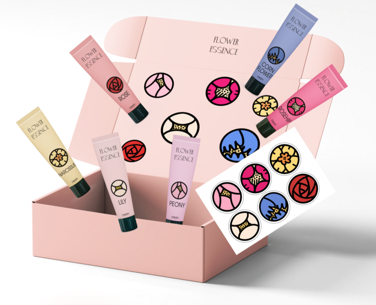 Floral Aroma Creams Collection — Брендинг, Иллюстрация на Dprofile