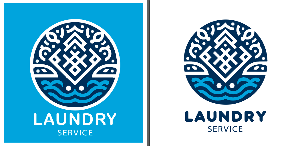 Логотип для прачечной с элементами мозаики — Изображение №2 — Иллюстрация, Графика на Dprofile