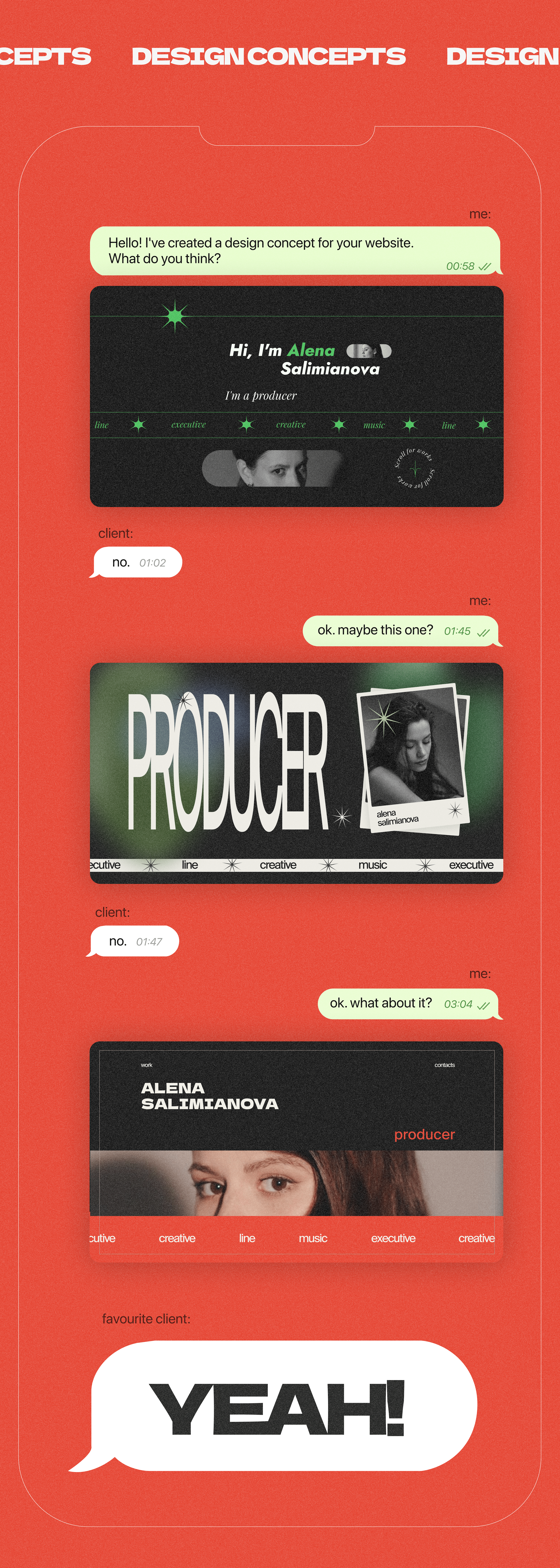 Portfolio website for a producer — Изображение №4 — Интерфейсы на Dprofile