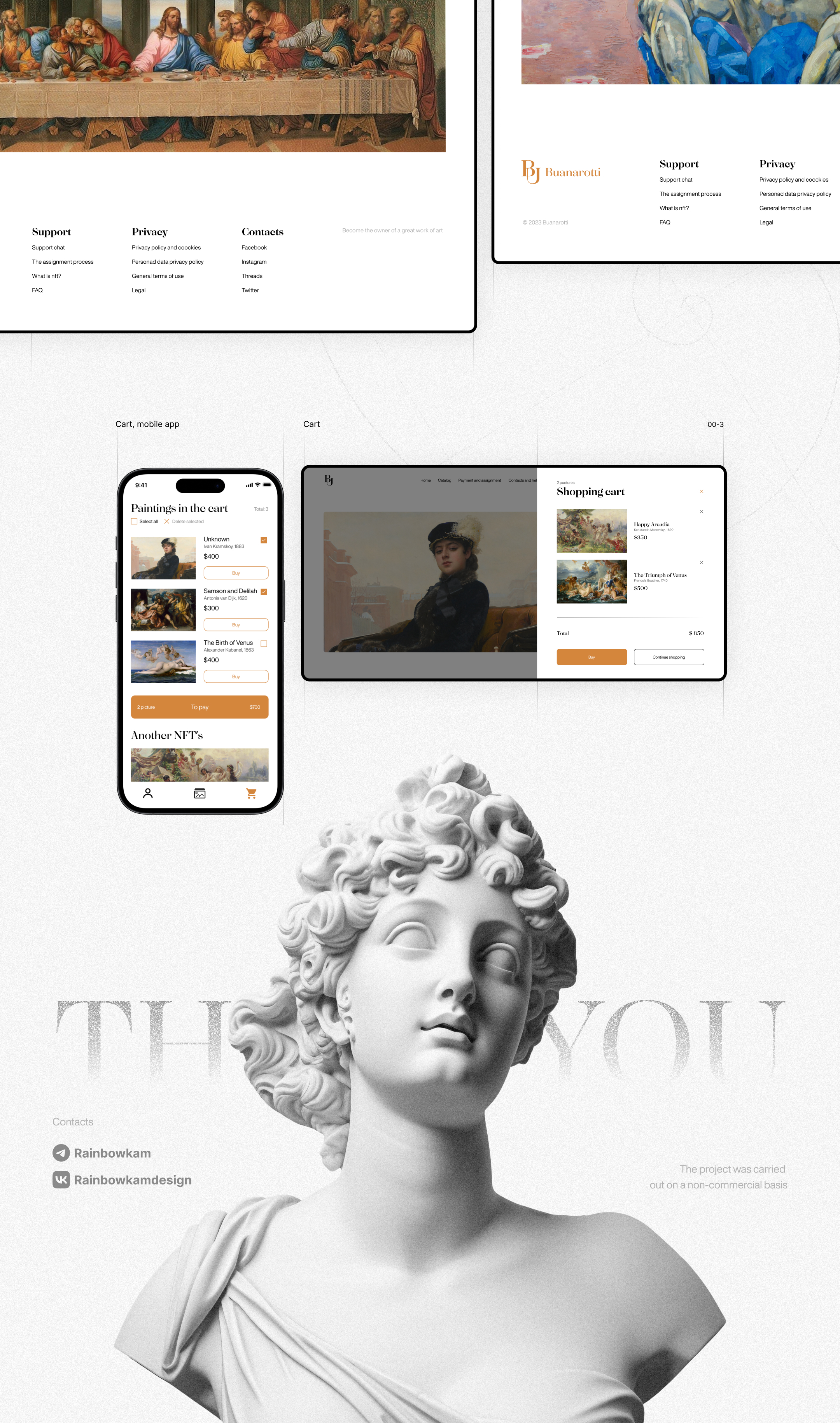 Buanarotti - NFT Market — Изображение №8 — Интерфейсы, Графика на Dprofile
